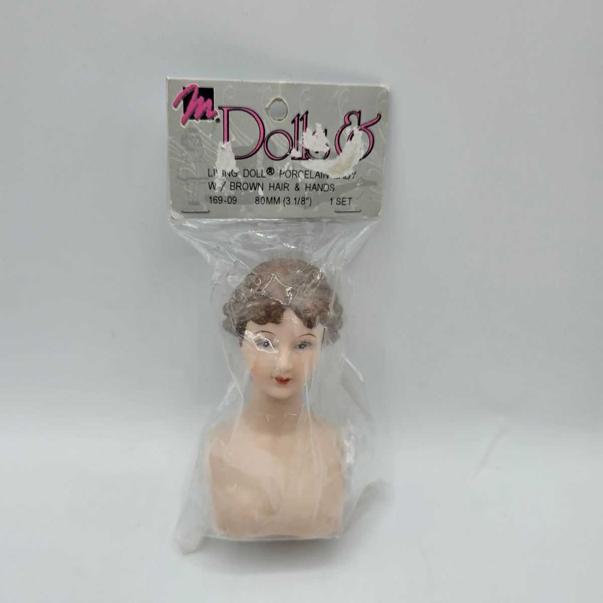 Porcelain Lady Head and Hands - Brunette