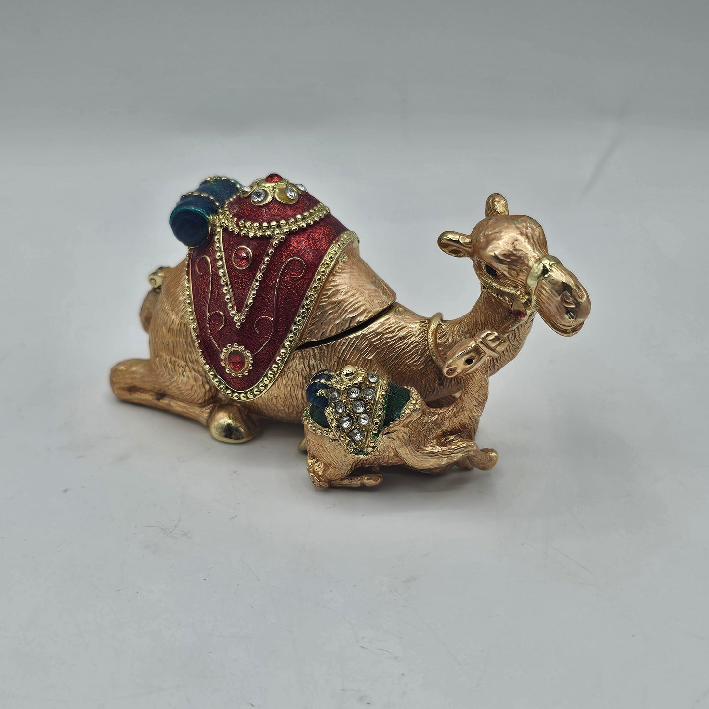 Jeweled Camel Hinged Trinket Box