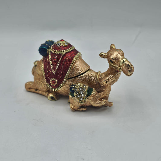 Jeweled Camel Hinged Trinket Box