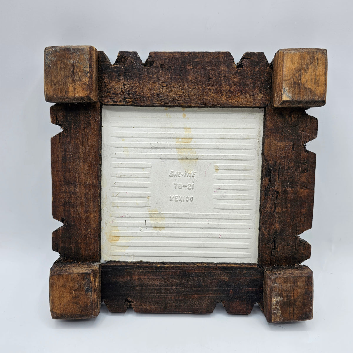 Vintage Wood Framed Tile Trivet