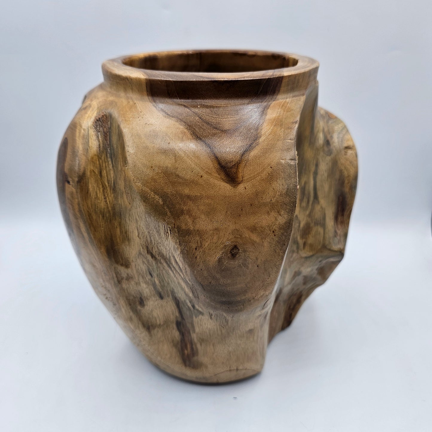 Vintage Turned Wood Vase