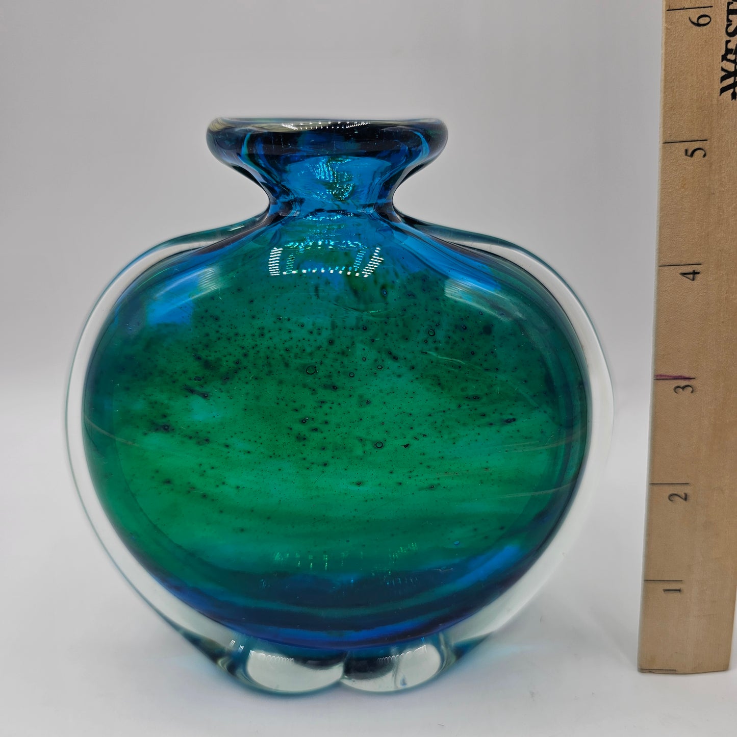 Vintage Mdina of Malta Art Glass Vase - Michael Mdina 1970's Medina
