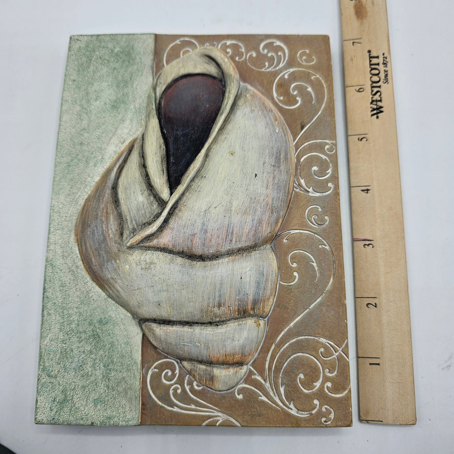 Shell in Relief Wall Art by Front Street with Key Hole Hanger