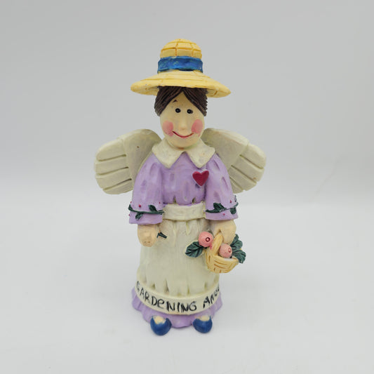 Resin Kitschy "Gardening Angel" Figurine