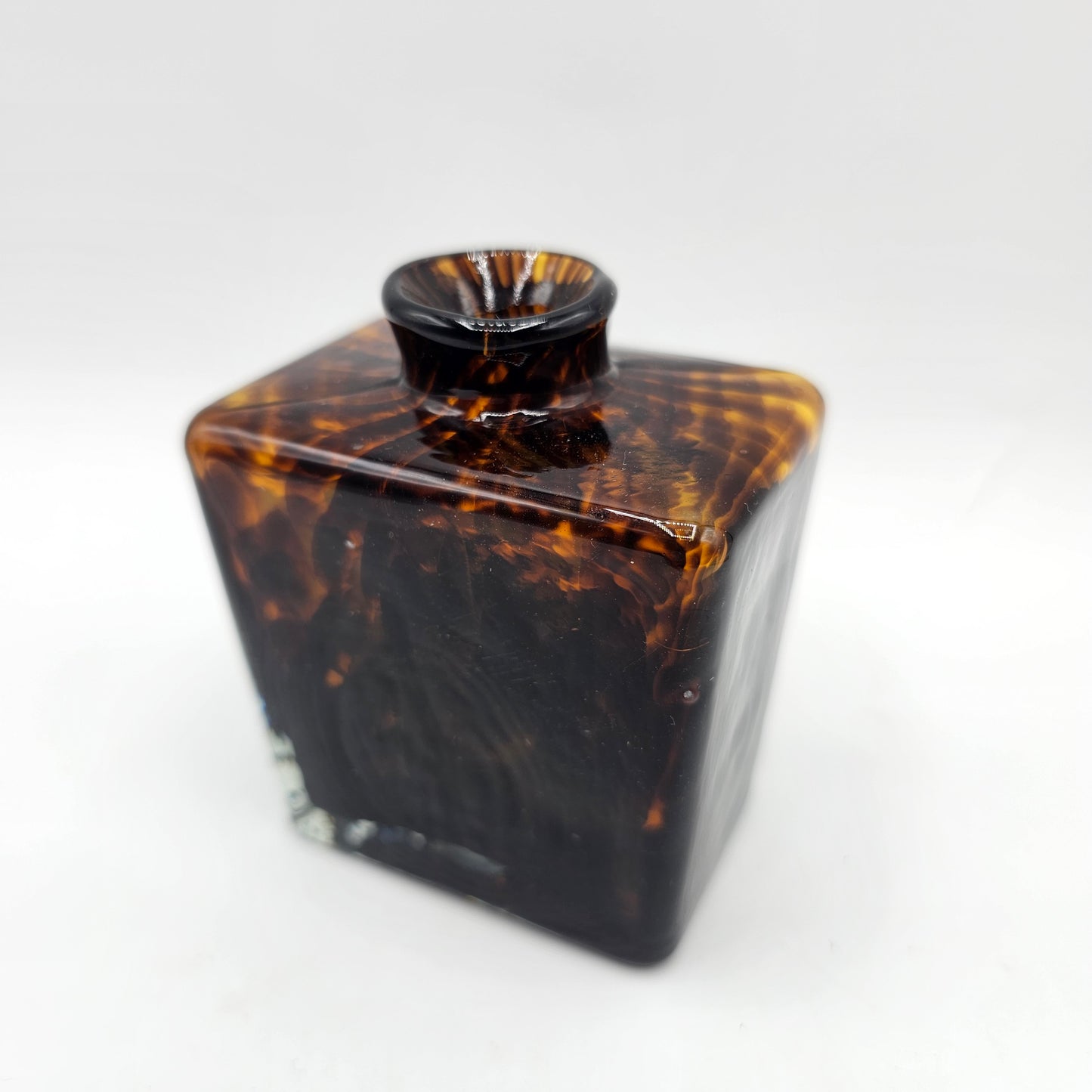 Vintage Tortoiseshell Glass Perfume Bottle
