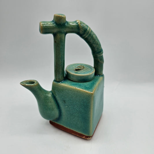 Celadon Green Decorative Asian Teapot