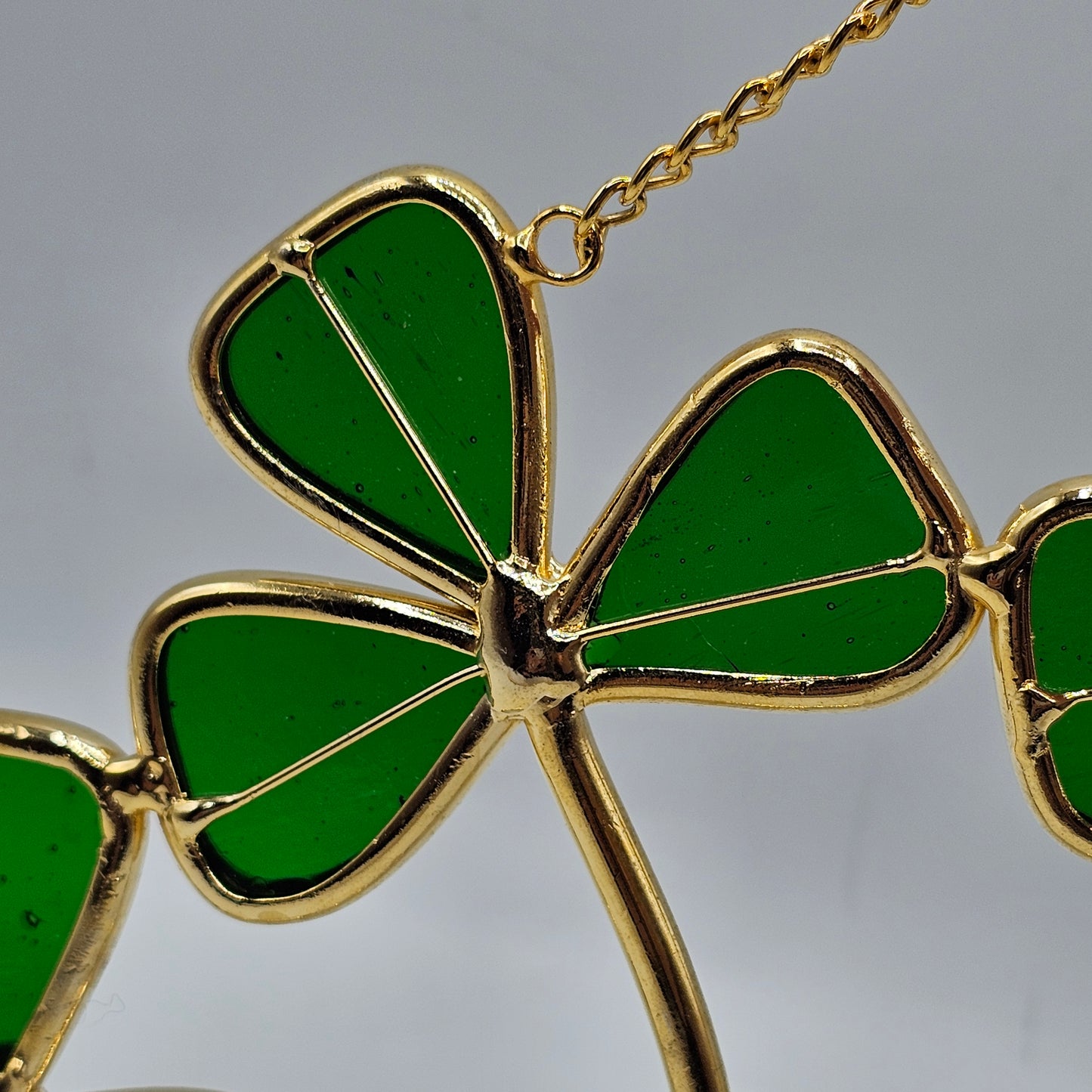 Stained Glass Shamrock Irish Welcome Sign by Out of Ireland