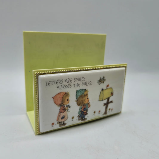 Vintage Betsy Clarke Plastic Letter Holder (perfect to hold napkins or a picture frame also)