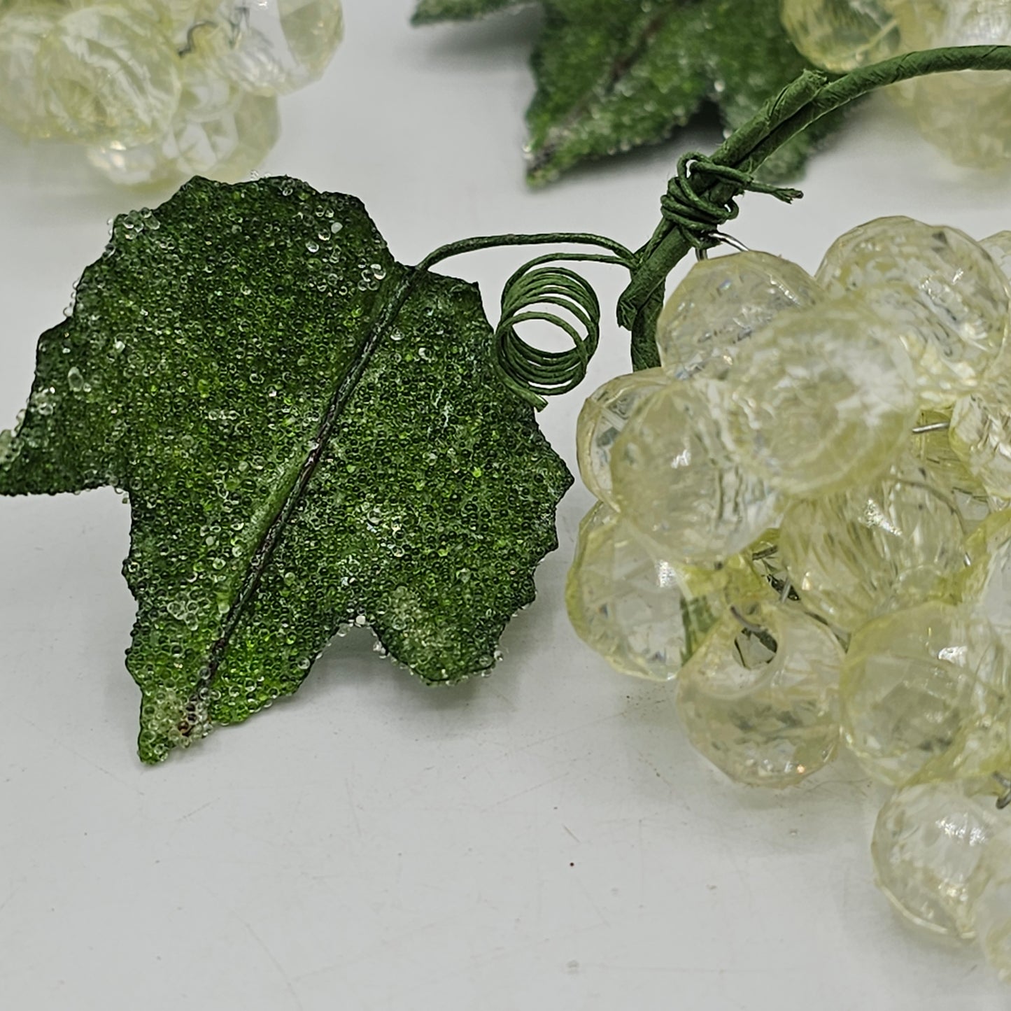Grape Cluster Napkin Rings - Set of 4 - Clear Grape Green
