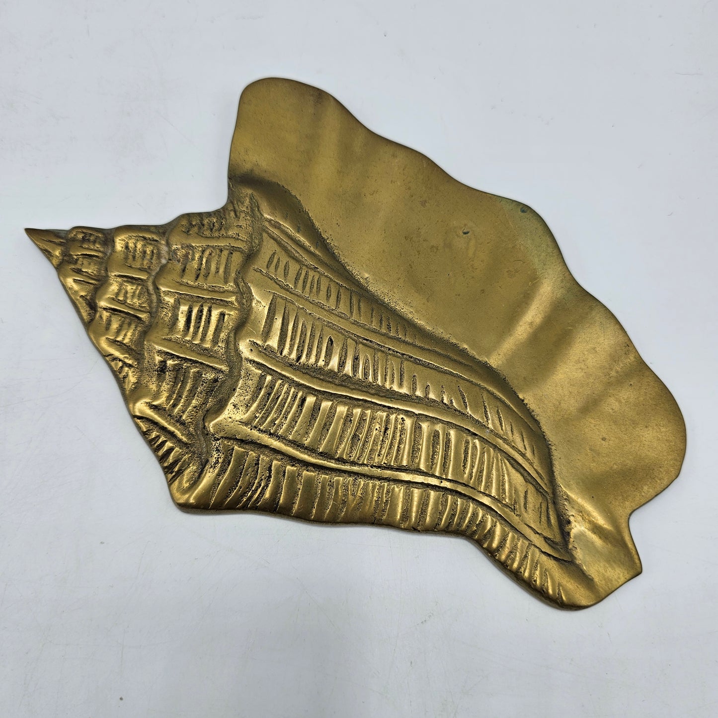 Vintage Brass Shell Wall Hangings - Set of 3