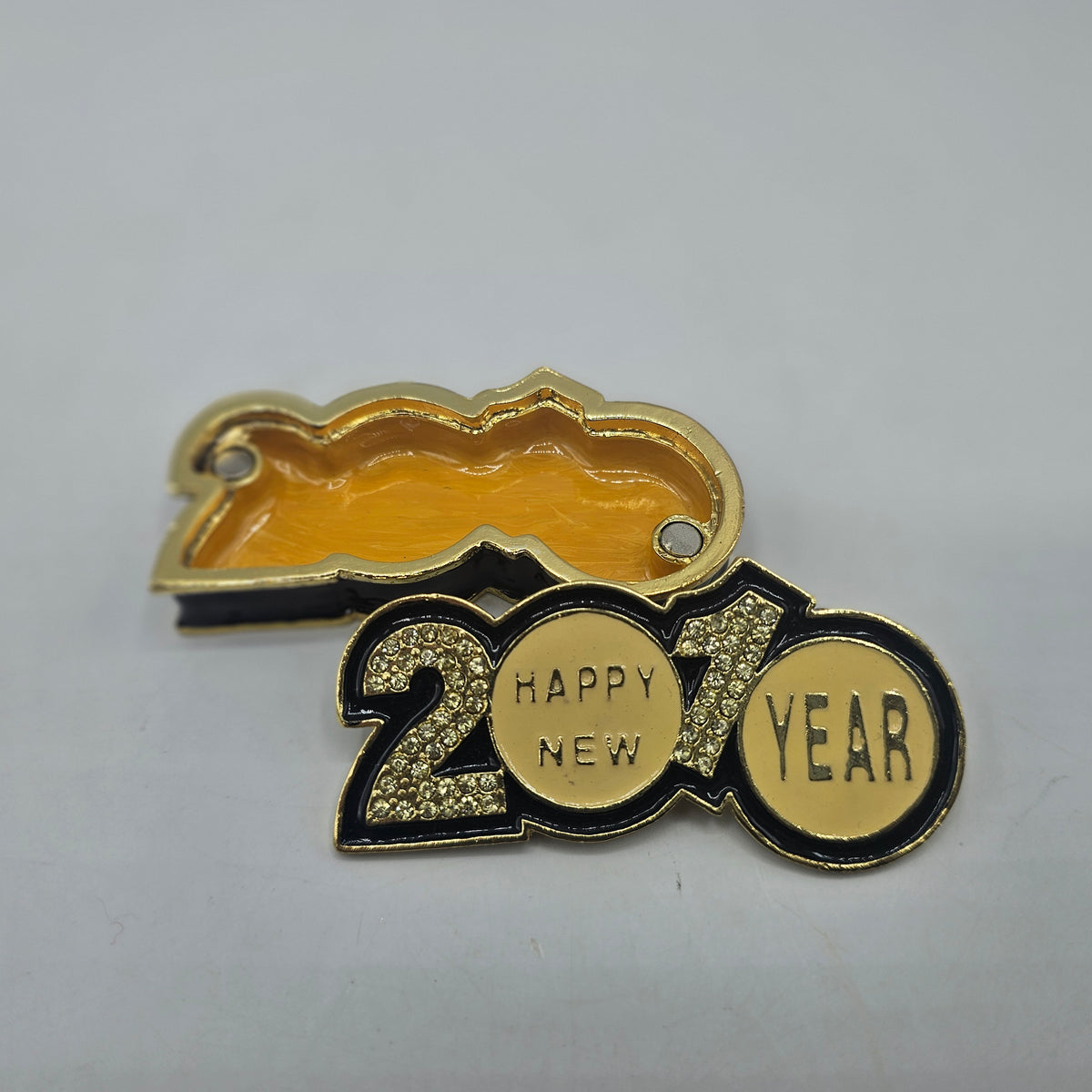 Happy New Year 2010 Hinged Trinket Box