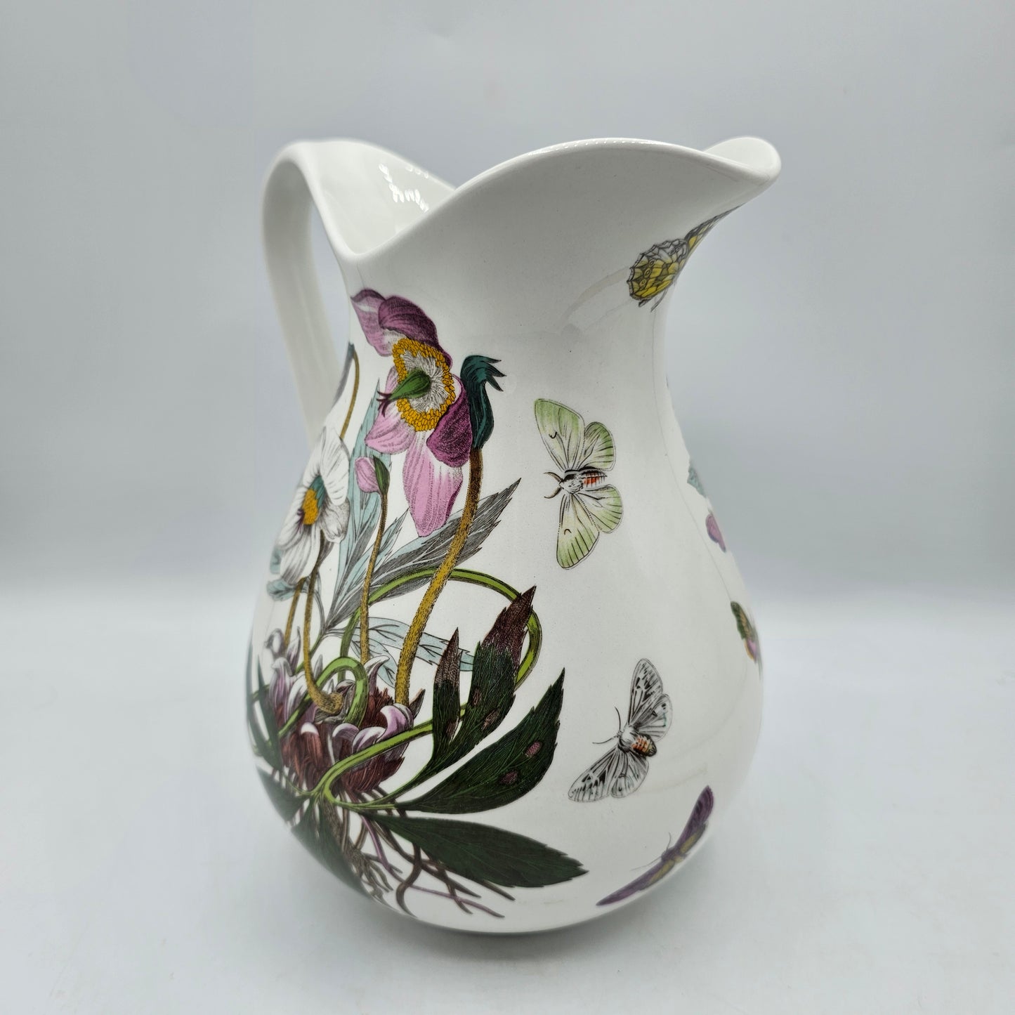 Portmeirion Serving Pitcher or Jug - The Botanic Garden Collection with Floral, Butterflies and Moths Design