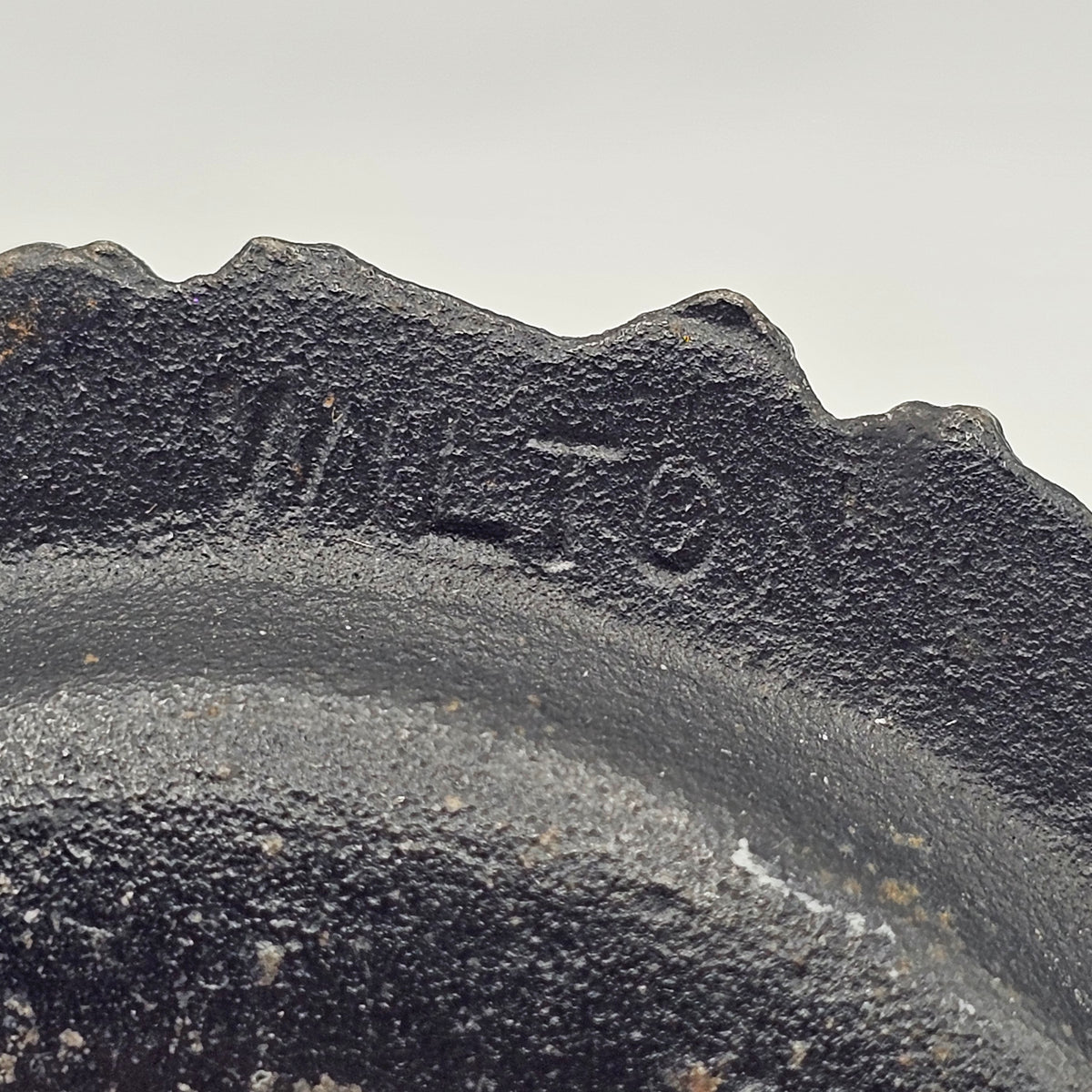 Vintage Wilton Black Hand Cast Iron Ring Trinket Jewelry Dish Hand Painted with Flowers
