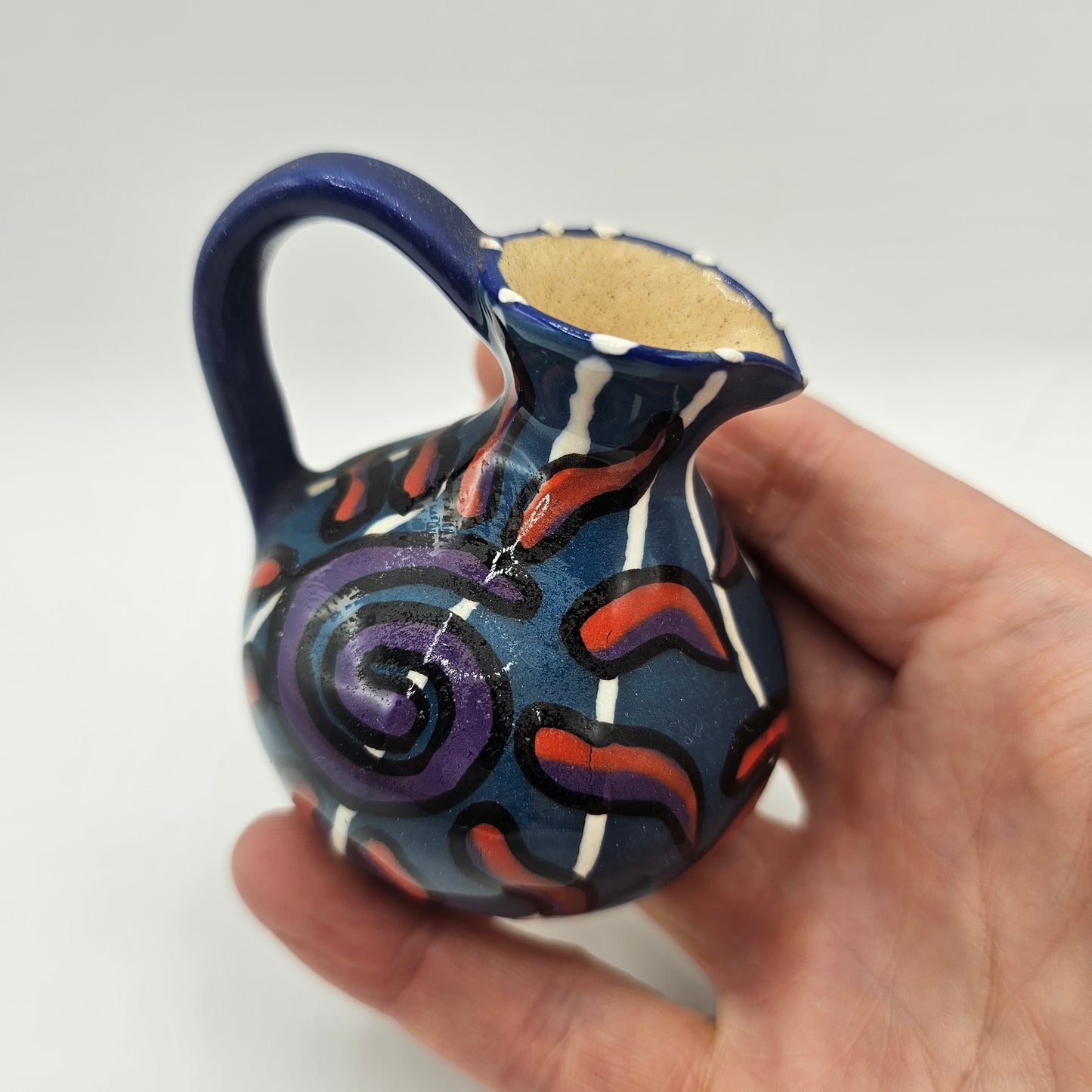 Hand Painted Pitcher Figurine by Wassi Art, Jamaica 1998