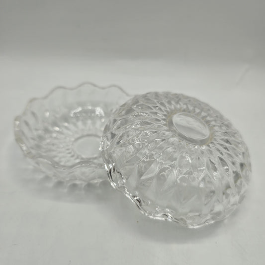 Crystal Clamshell Lidded Trinket Box