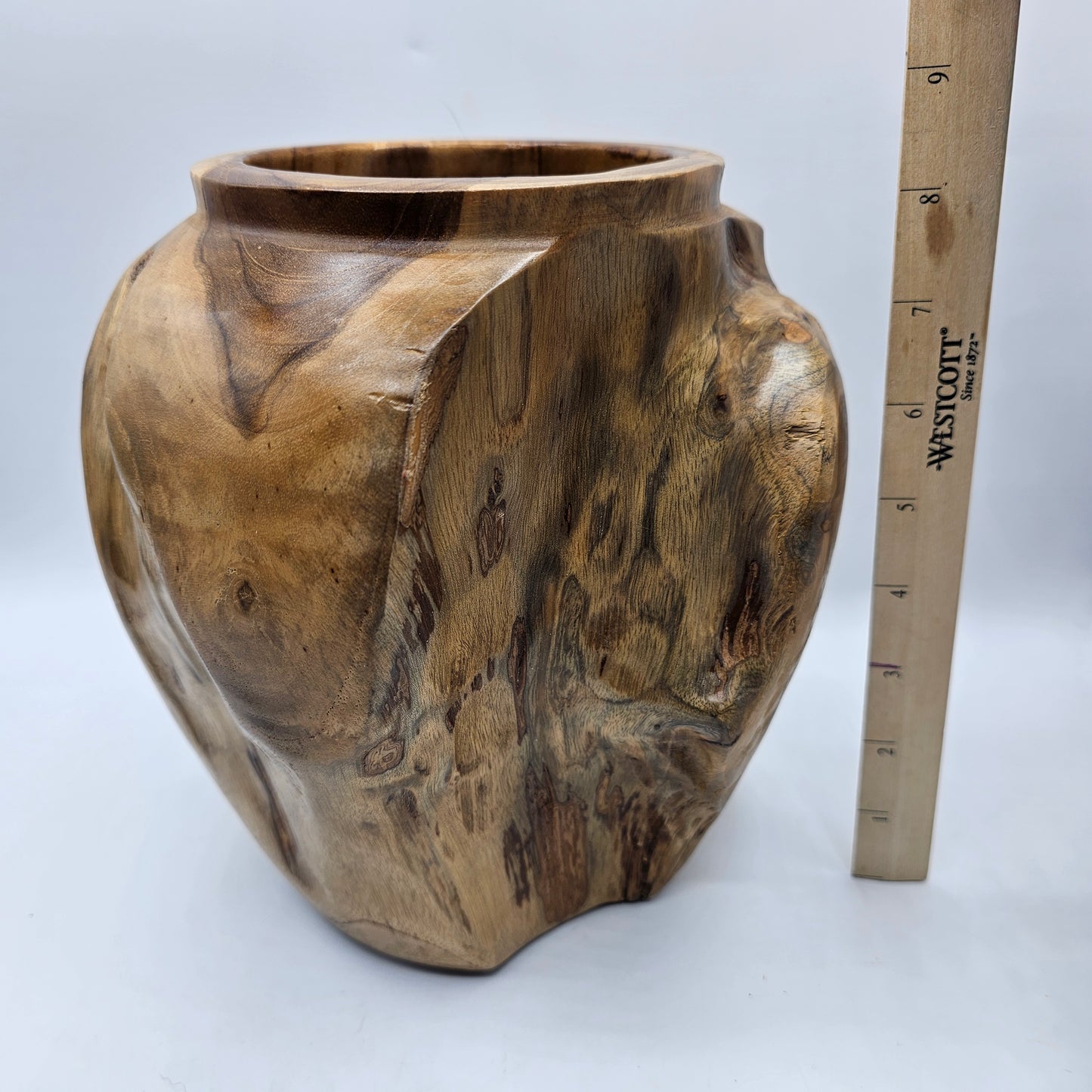 Vintage Turned Wood Vase