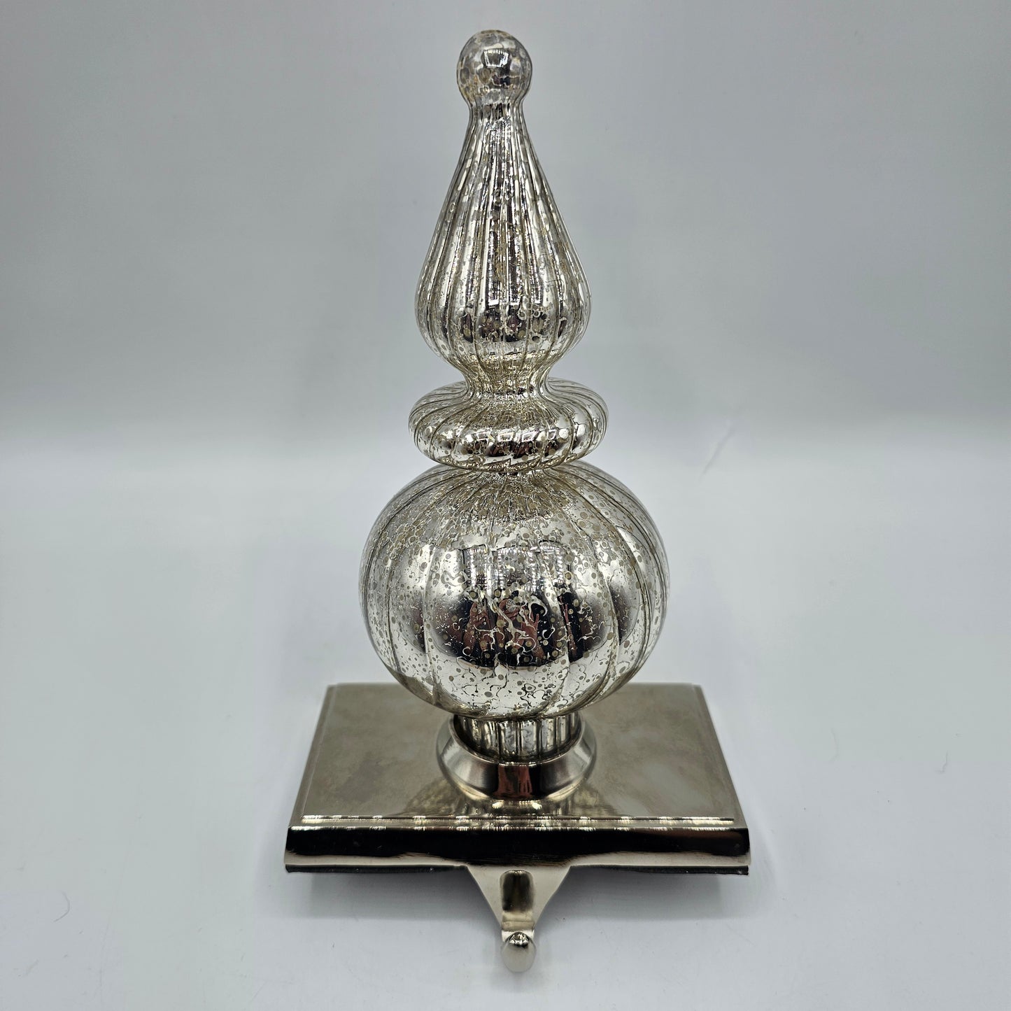 Light Up Mercury Glass Finial Stocking Holder by Southern Living