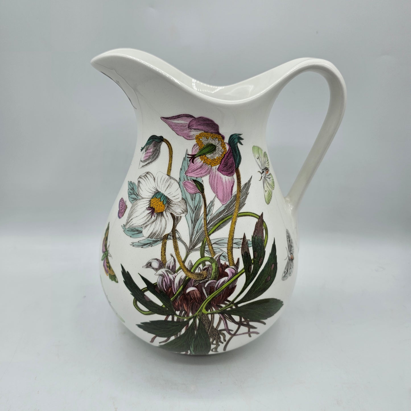 Portmeirion Serving Pitcher or Jug - The Botanic Garden Collection with Floral, Butterflies and Moths Design