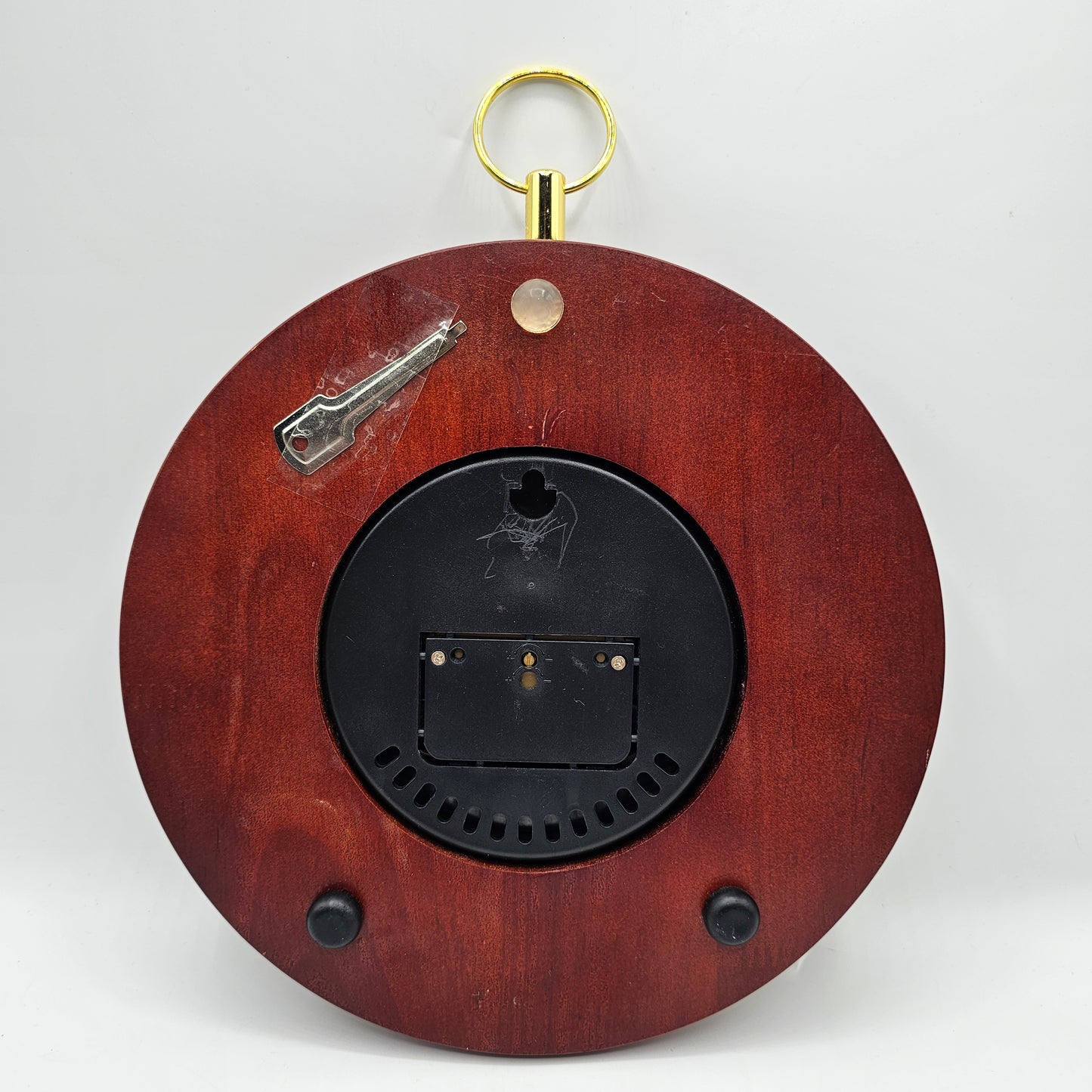 Ambient Weather Traditional Wall Barometer with Temperature and Humidity, Cherry Finish, Tan Dial