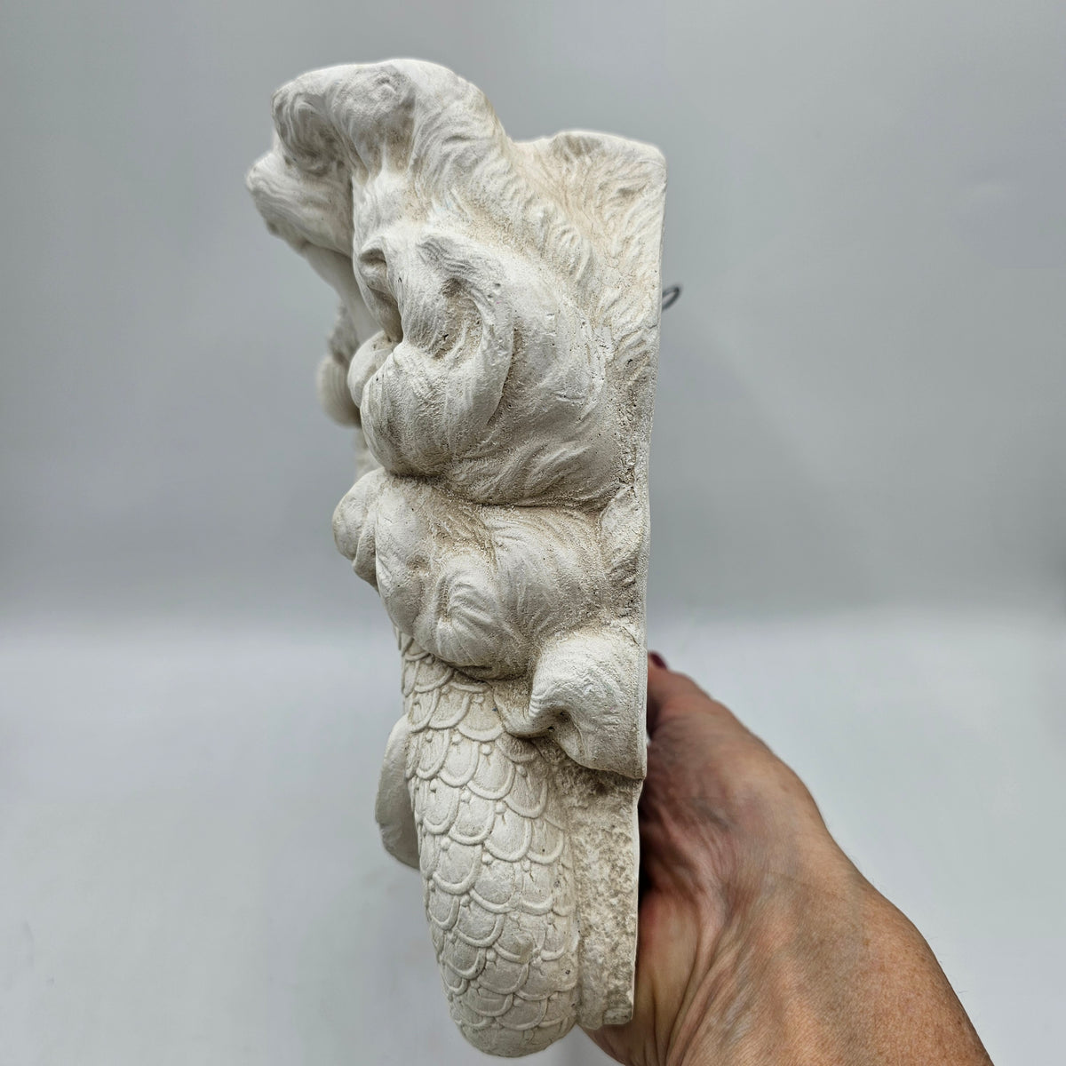 Vintage Mold Mermaid Wall Sconce Planter