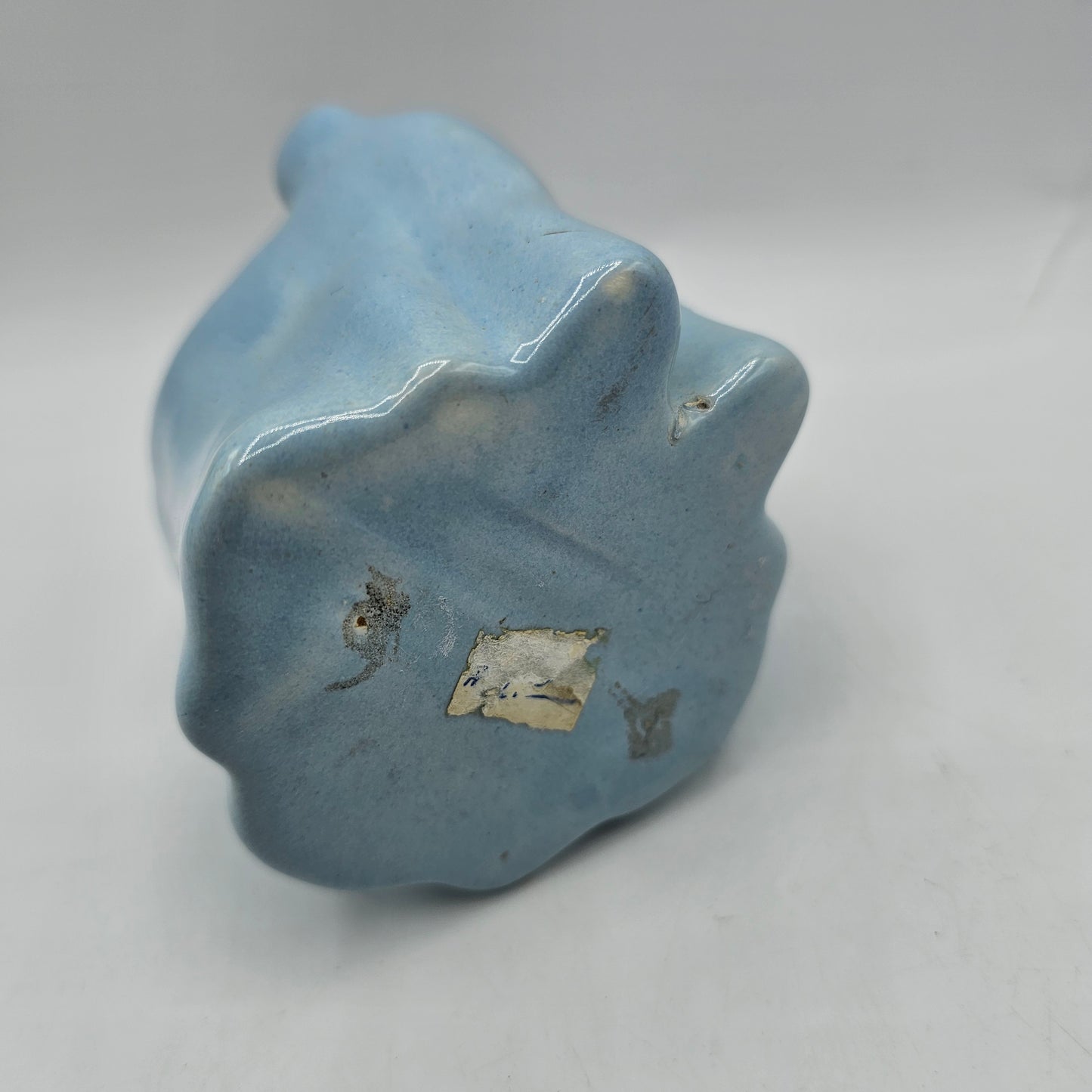 Mid Century Sky Blue Baby Deer Ceramic Planter