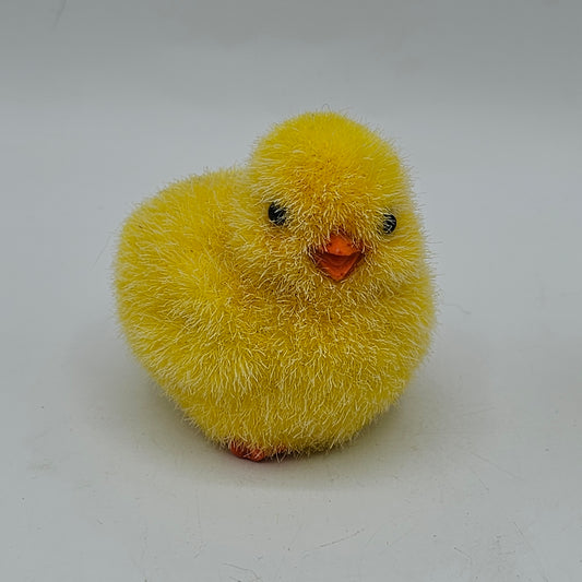 Yellow Flocked Resin Easter Baby Chick Figure