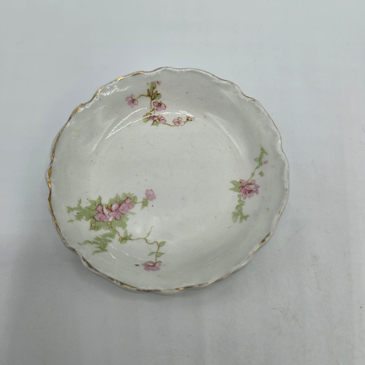 2 Vintage Johnson Bros English Porcelain Butter Pats (crazing noted