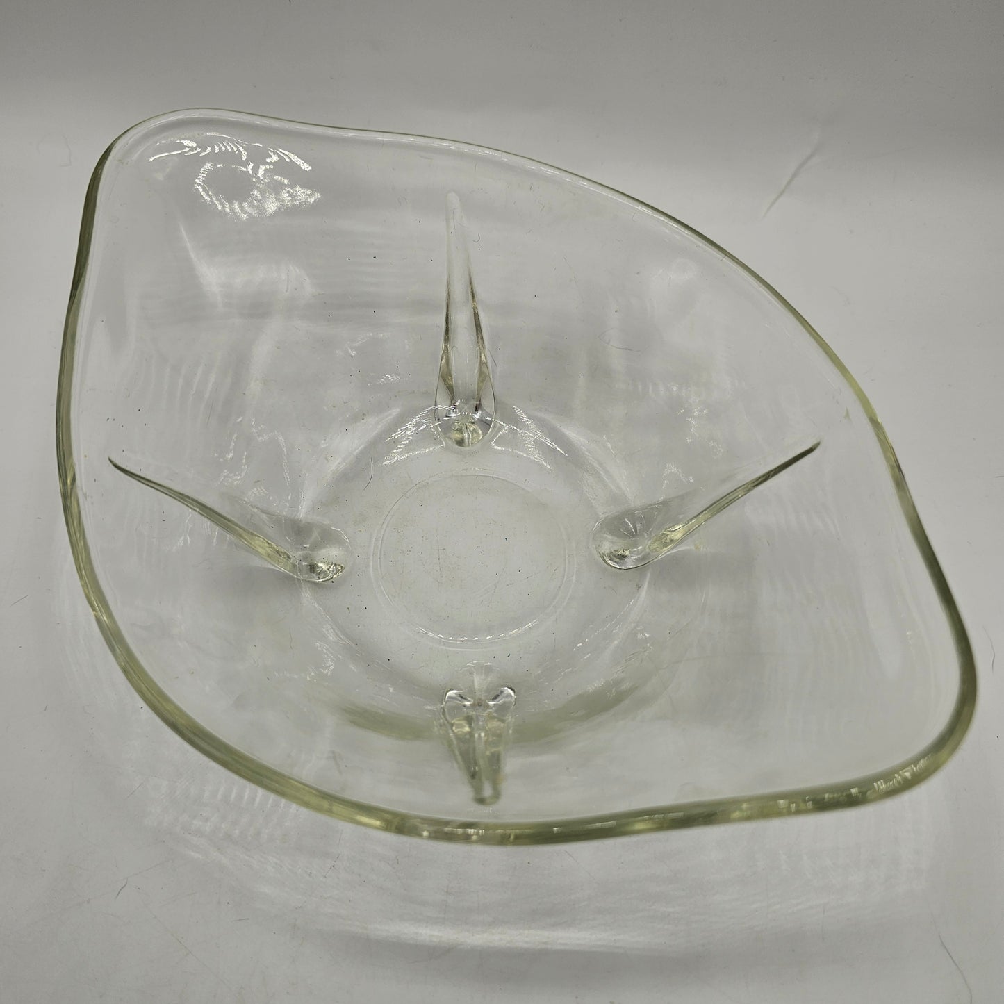 Swedish Modern by Anchor Hocking Clear Glass Bowl with Teardrop Pedestal Feet - Set of 4