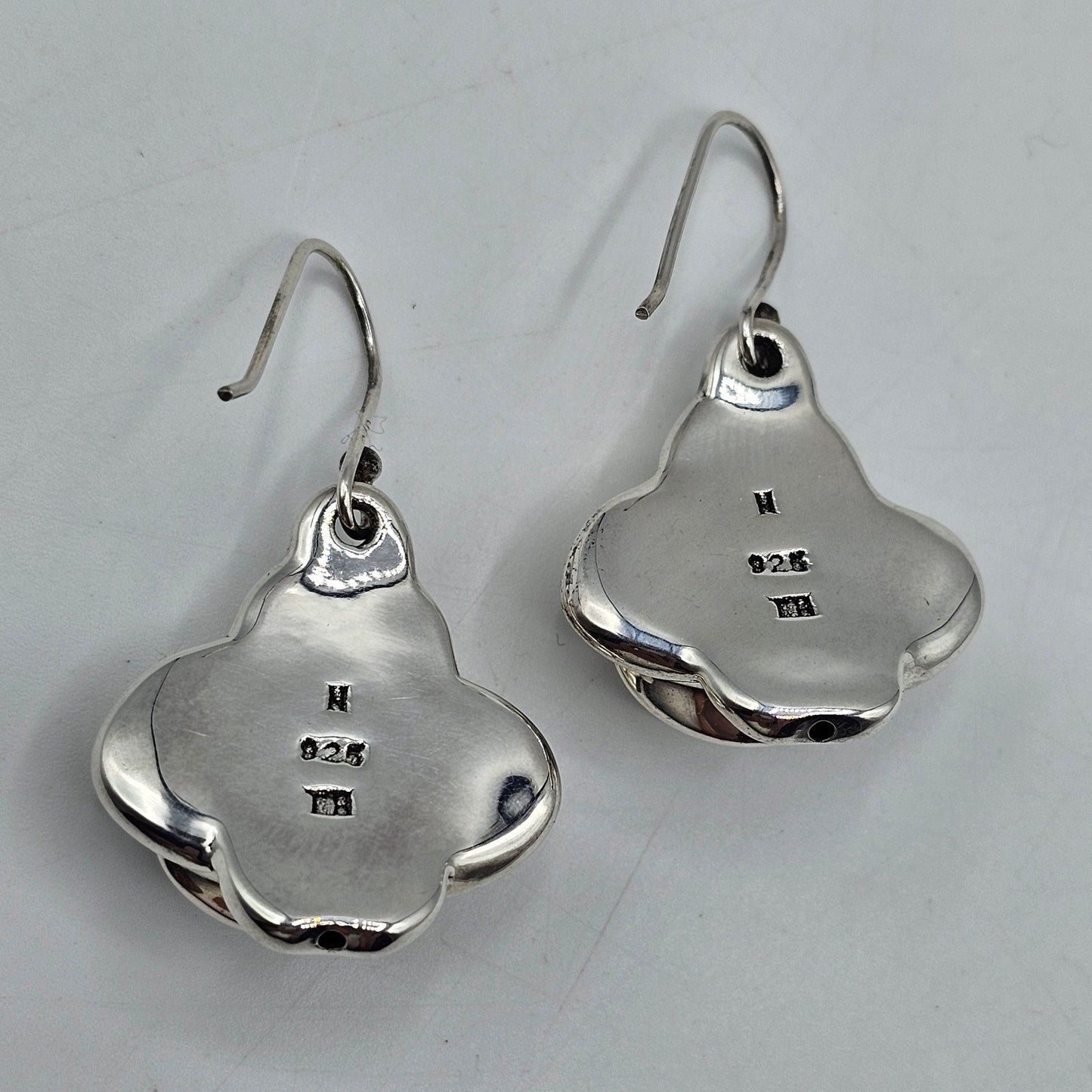 925 Sterling Silver Blooming Rose Drop Earrings (not solid)