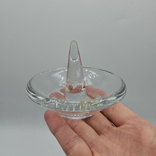 Vintage Clear Glass Ring Holder