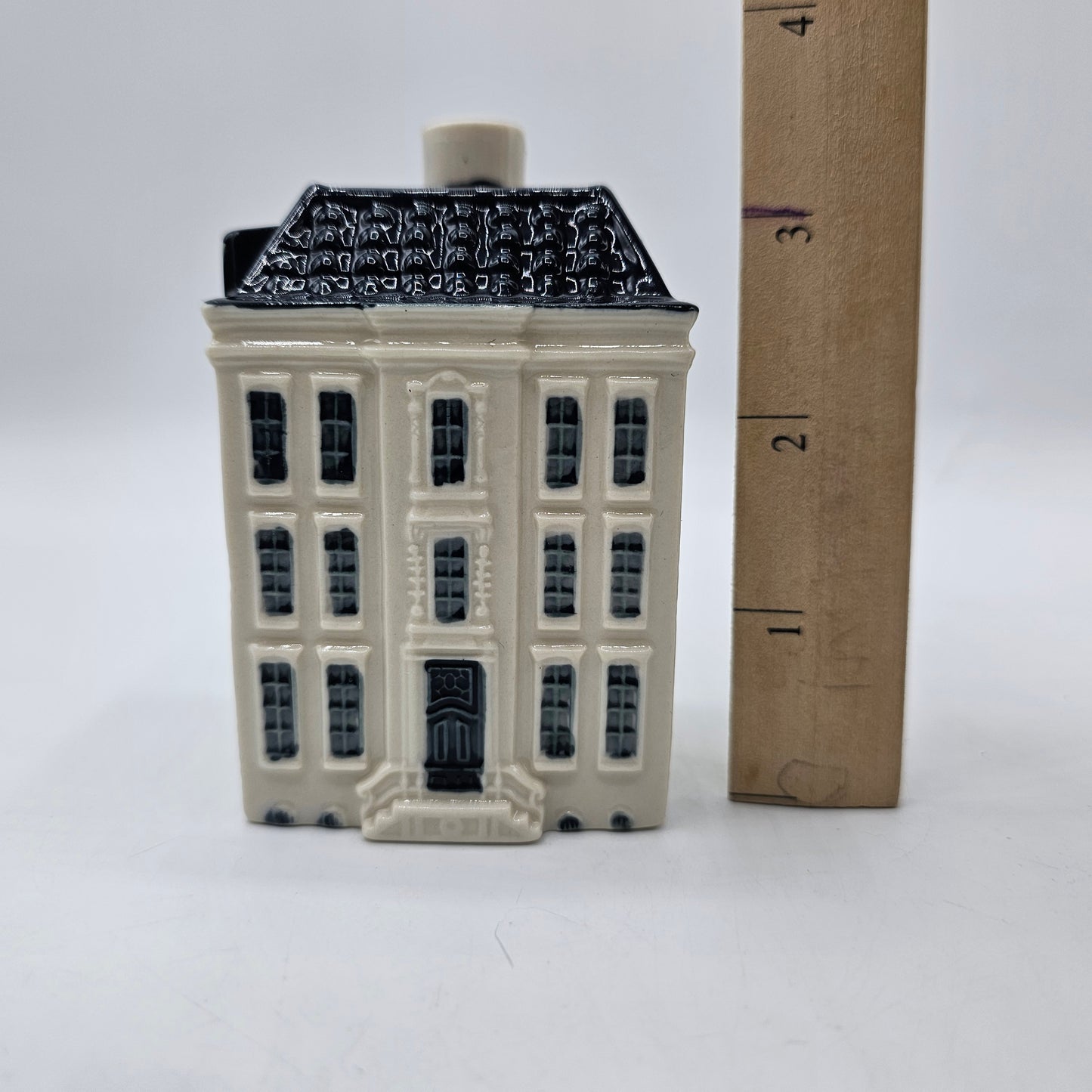 KLM Blue Delftware Miniature Ceramic House - Number 93, SieboldHuis, Leiden, Netherlands