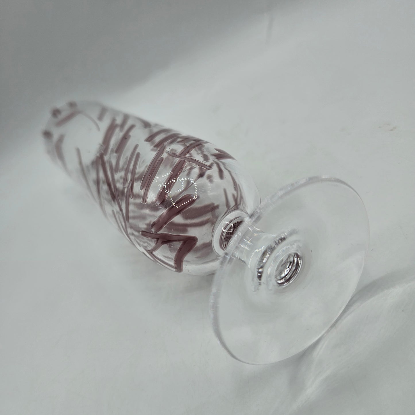 Anthropologie Koki Champagne Flute Pink Confetti Fused Glass