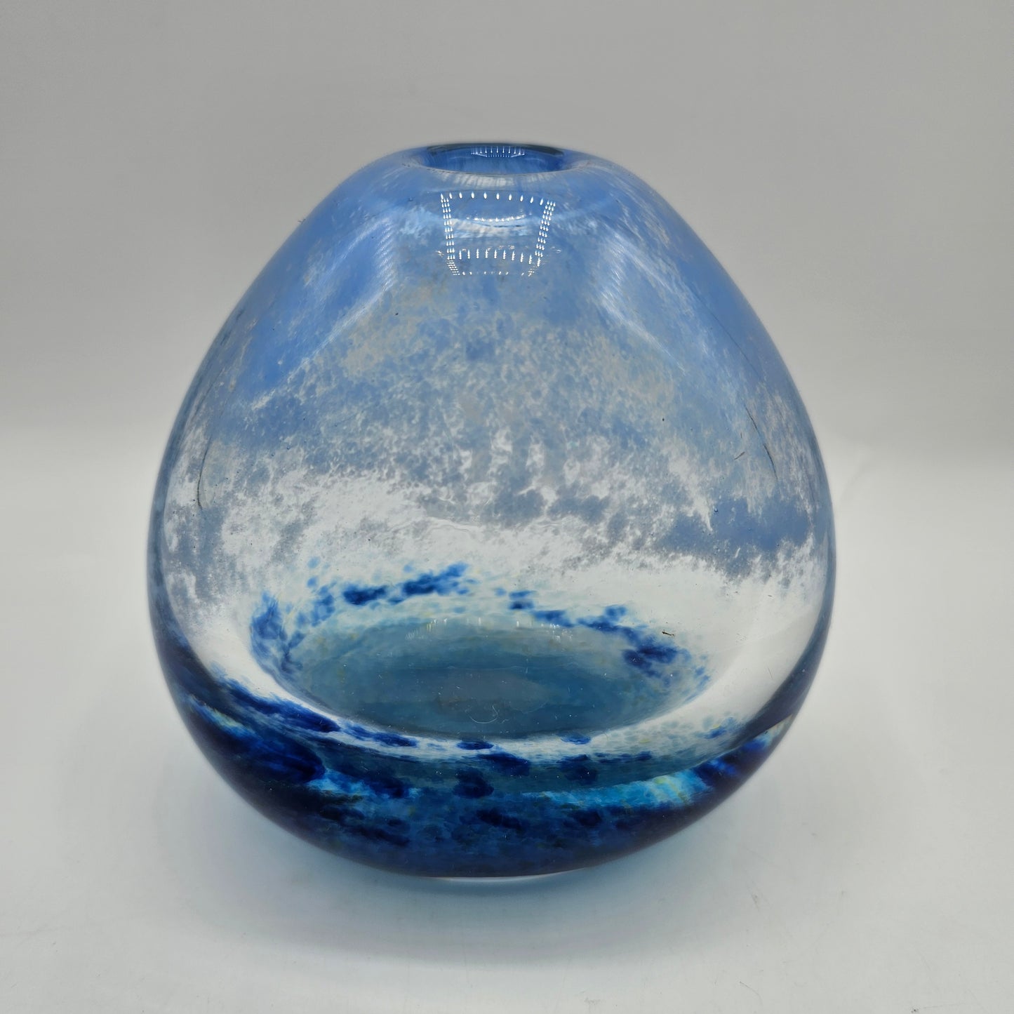 Caithness of Scotland Artisan Glass Longship on the Ocean Vase - Signed