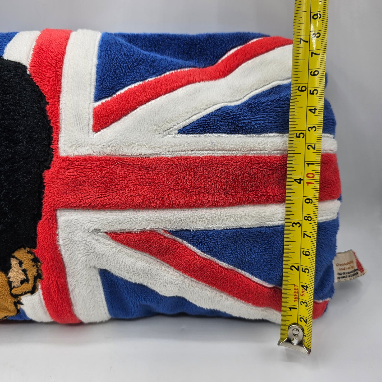 British Union Jack and Beefeater Bear Throw Pillow