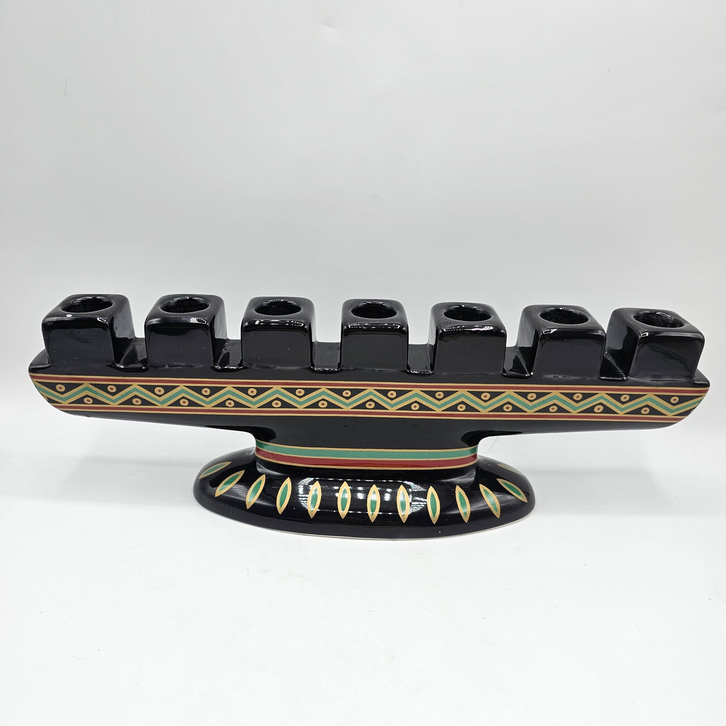 Ceramic Kwanzaa Kinara Candle Holder