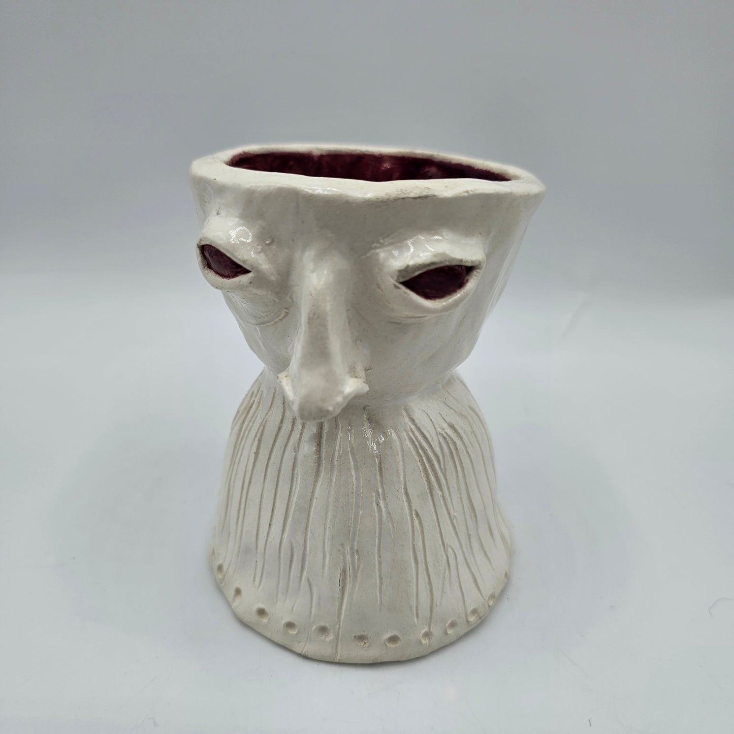 Quirky Artisan Pottery Face Planter