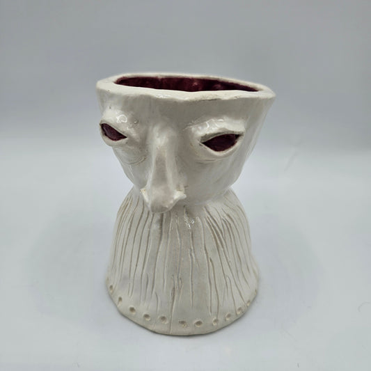 Quirky Artisan Pottery Face Planter