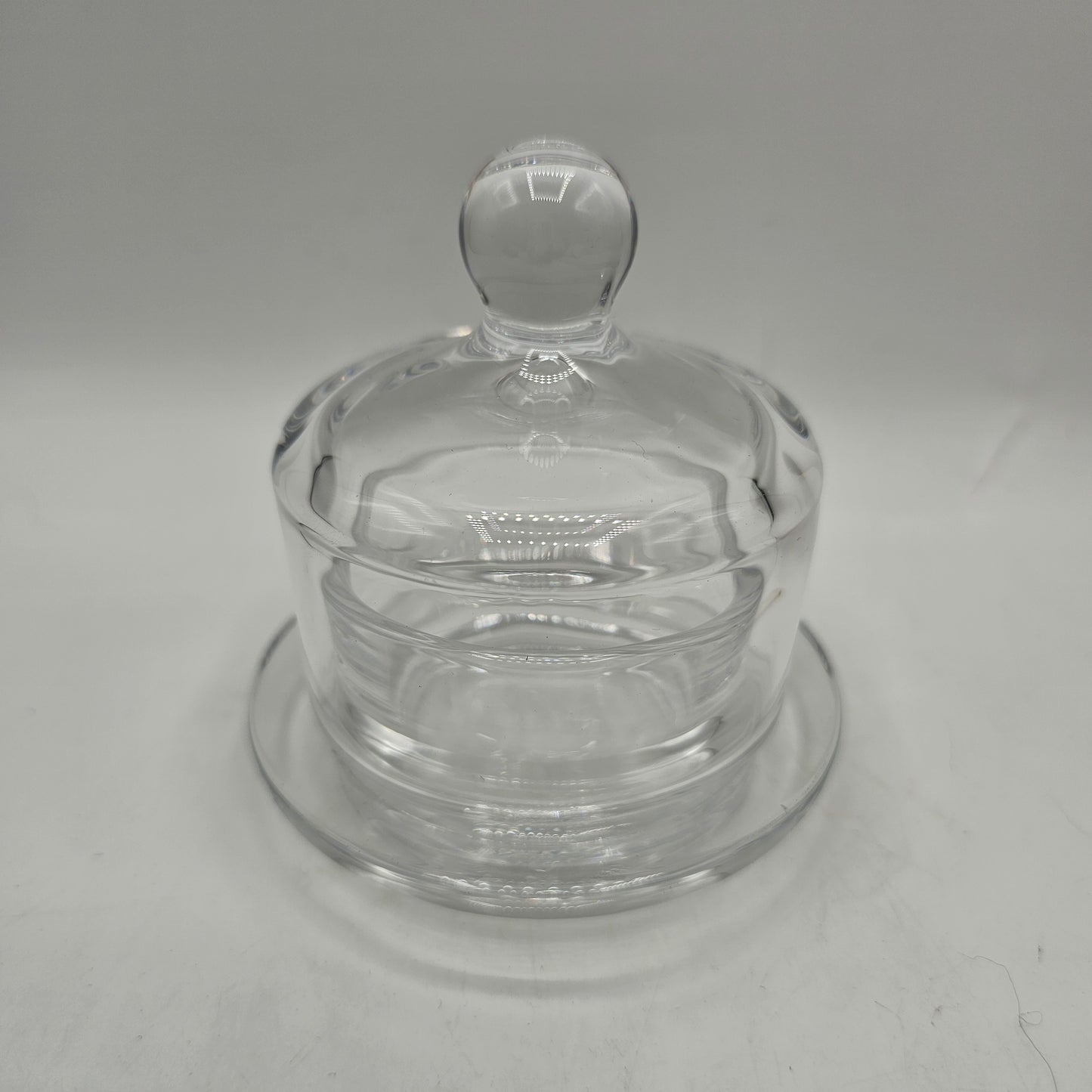 Lidded Glass Butter Pat / Trinket Dish