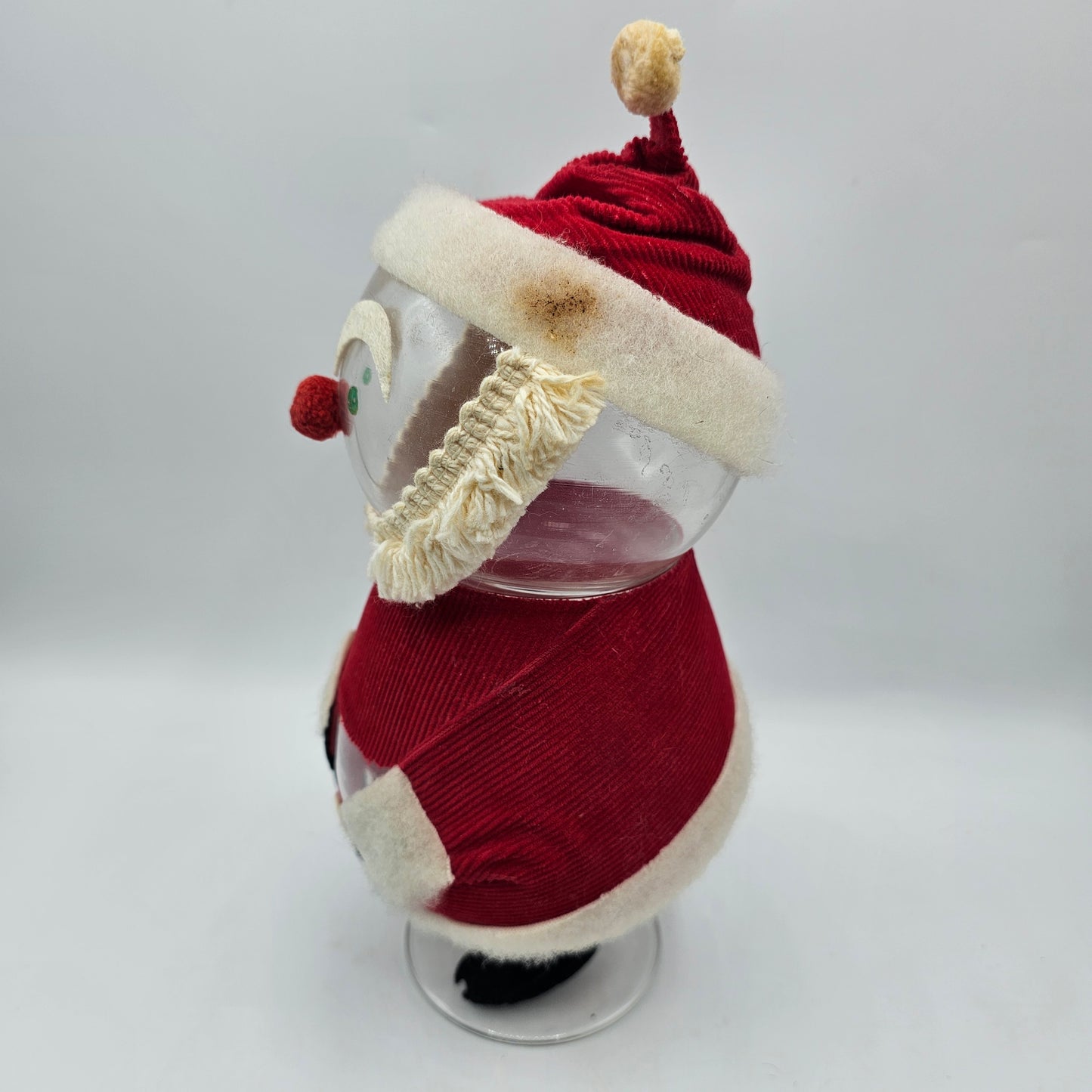 Vintage Kandy Klaus Santa Lidded Candy Dish