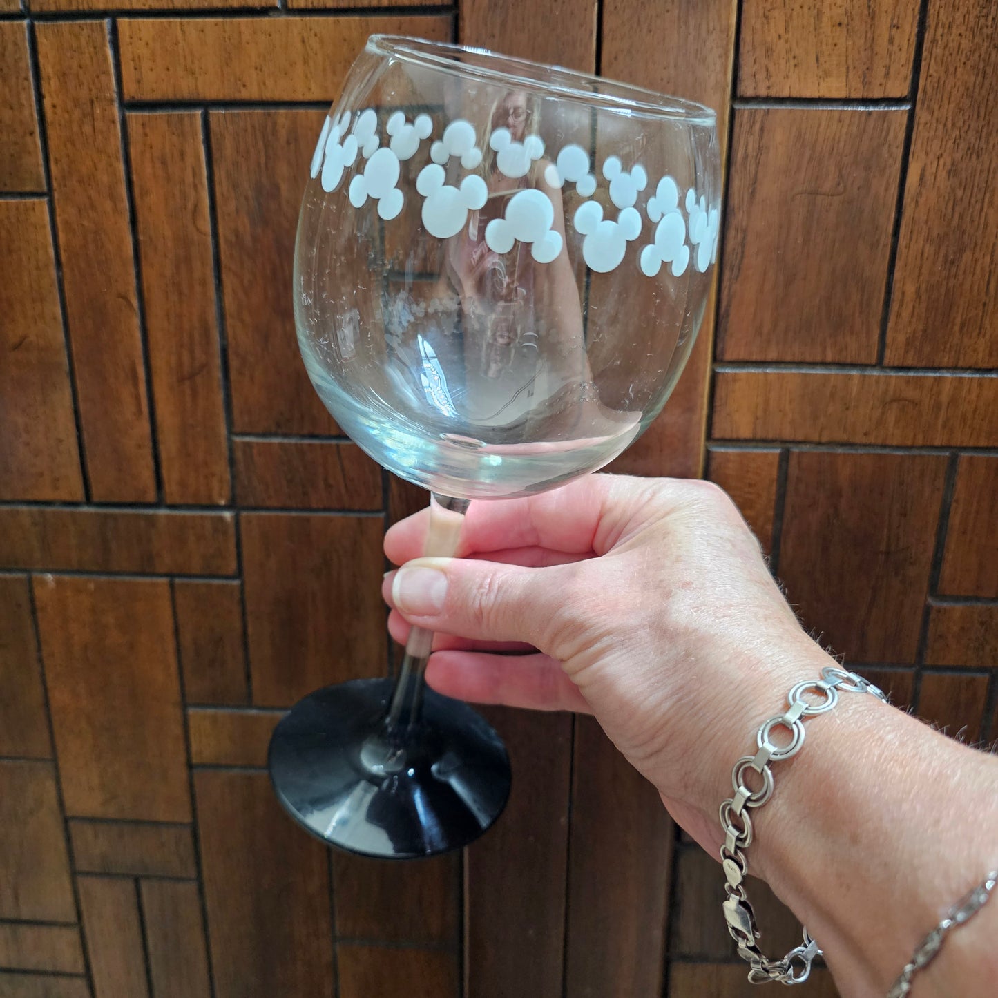 Mickey Mouse Ears Stemmed Red Wine Glass from Disneyland