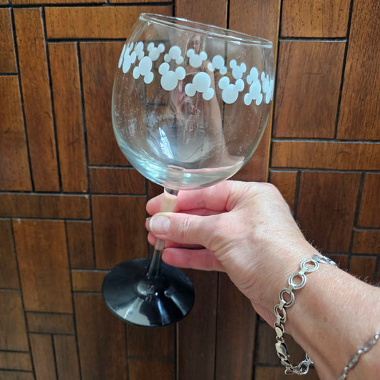 Mickey Mouse Ears Stemmed Red Wine Glass from Disneyland