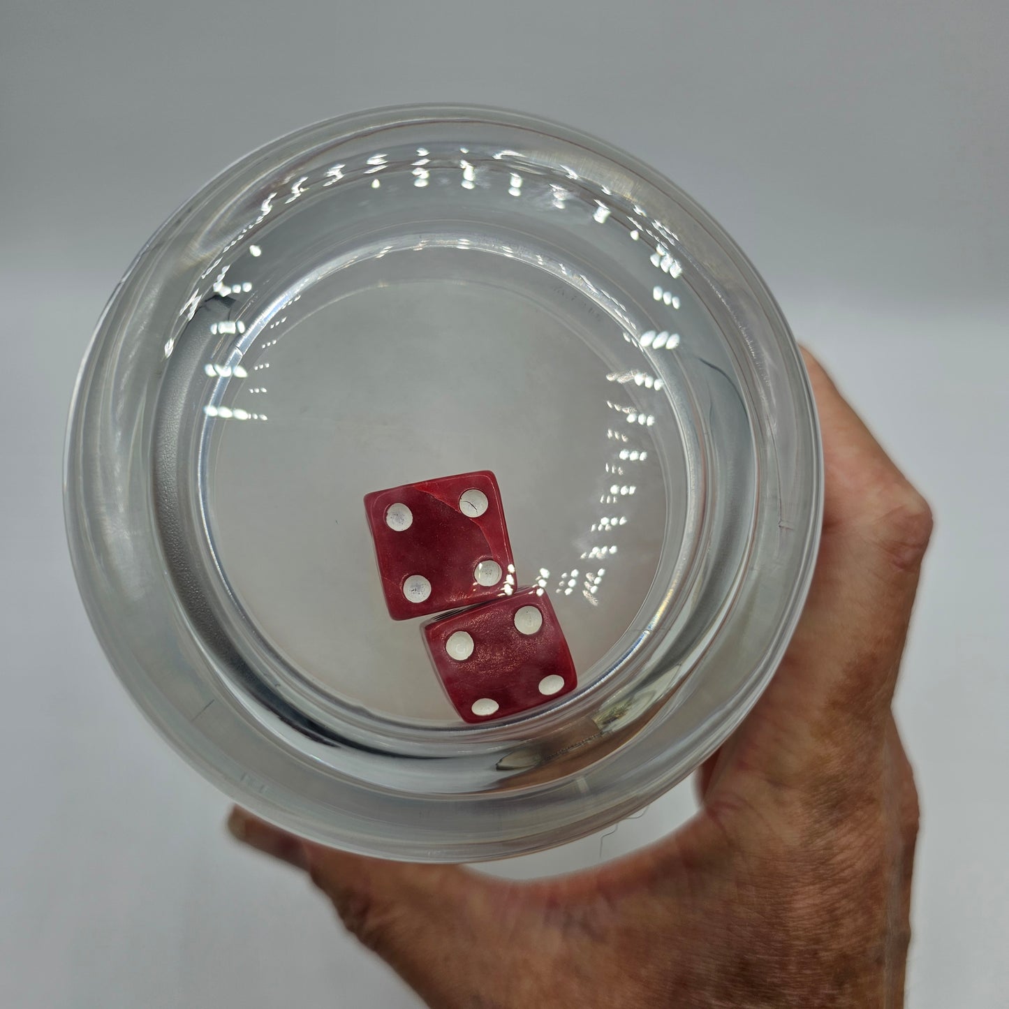Vintage Gold Coast Casino Las Vegas Glass Lidded Jar with Dice