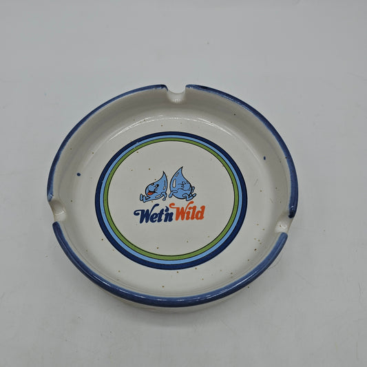 Vintage Wet and Wild Ceramic Ashtray Advertising Piece