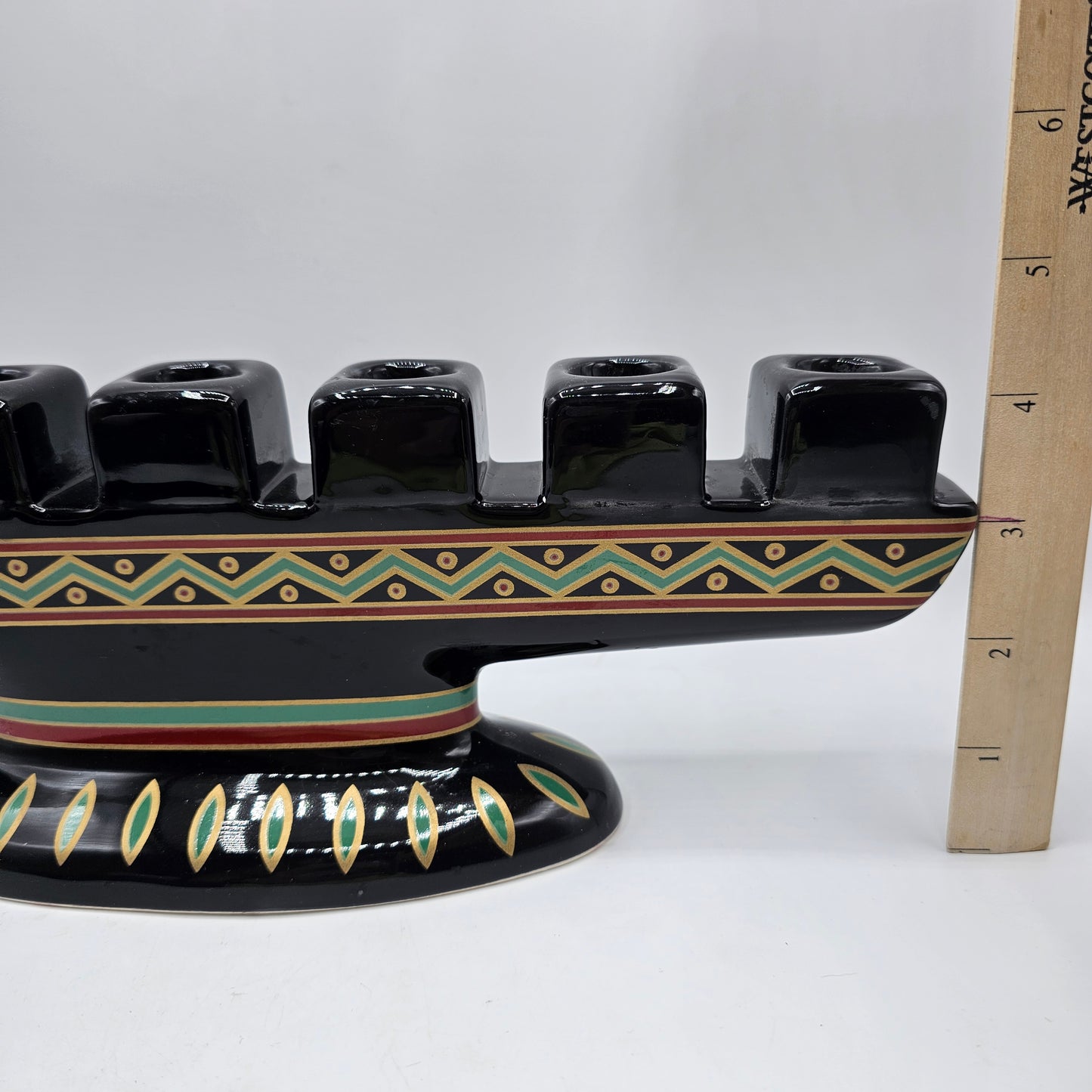Ceramic Kwanzaa Kinara Candle Holder