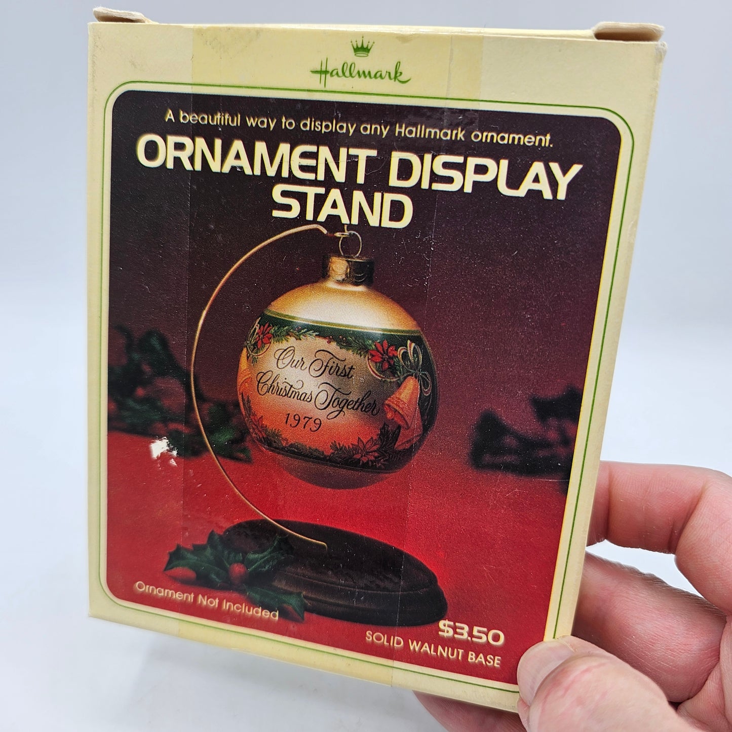 Hallmark Ornament Display Stand Wood and Metal Wire