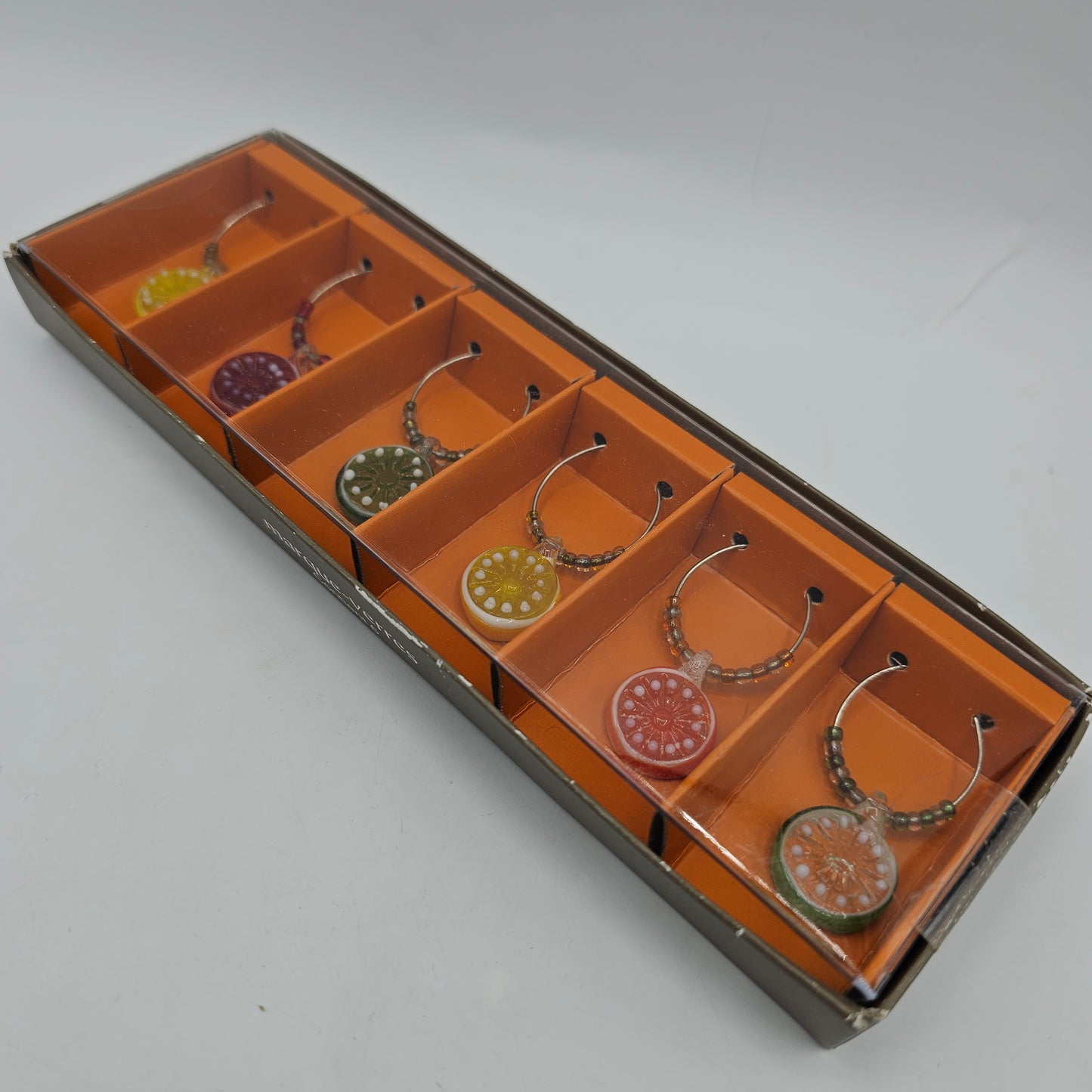 Pier 1 Imports Wine Glass Charms - Citrus Fruits - Set of 6