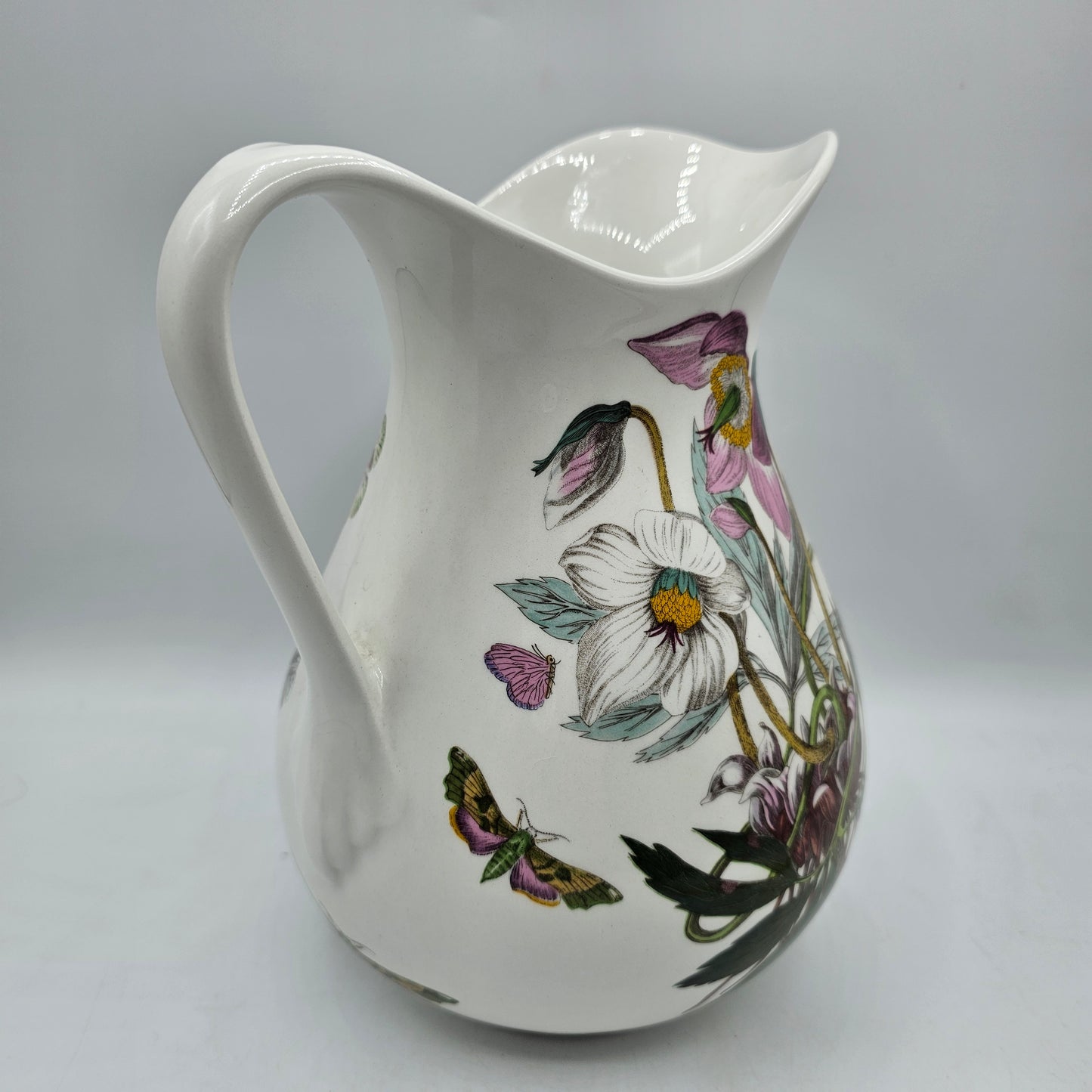 Portmeirion Serving Pitcher or Jug - The Botanic Garden Collection with Floral, Butterflies and Moths Design