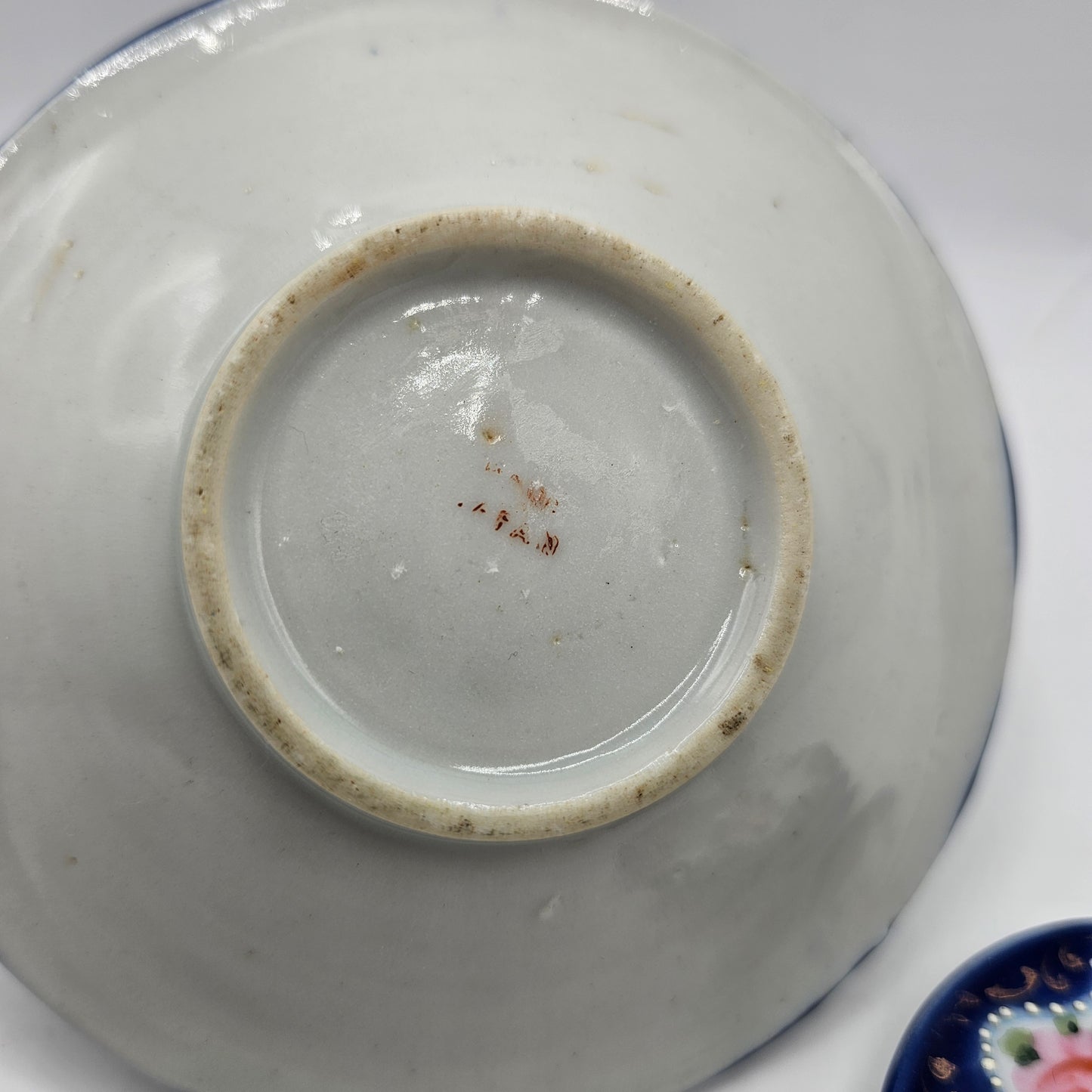 Vintage Japanese Moriage Lidded Jelly Bowl with attached Saucer