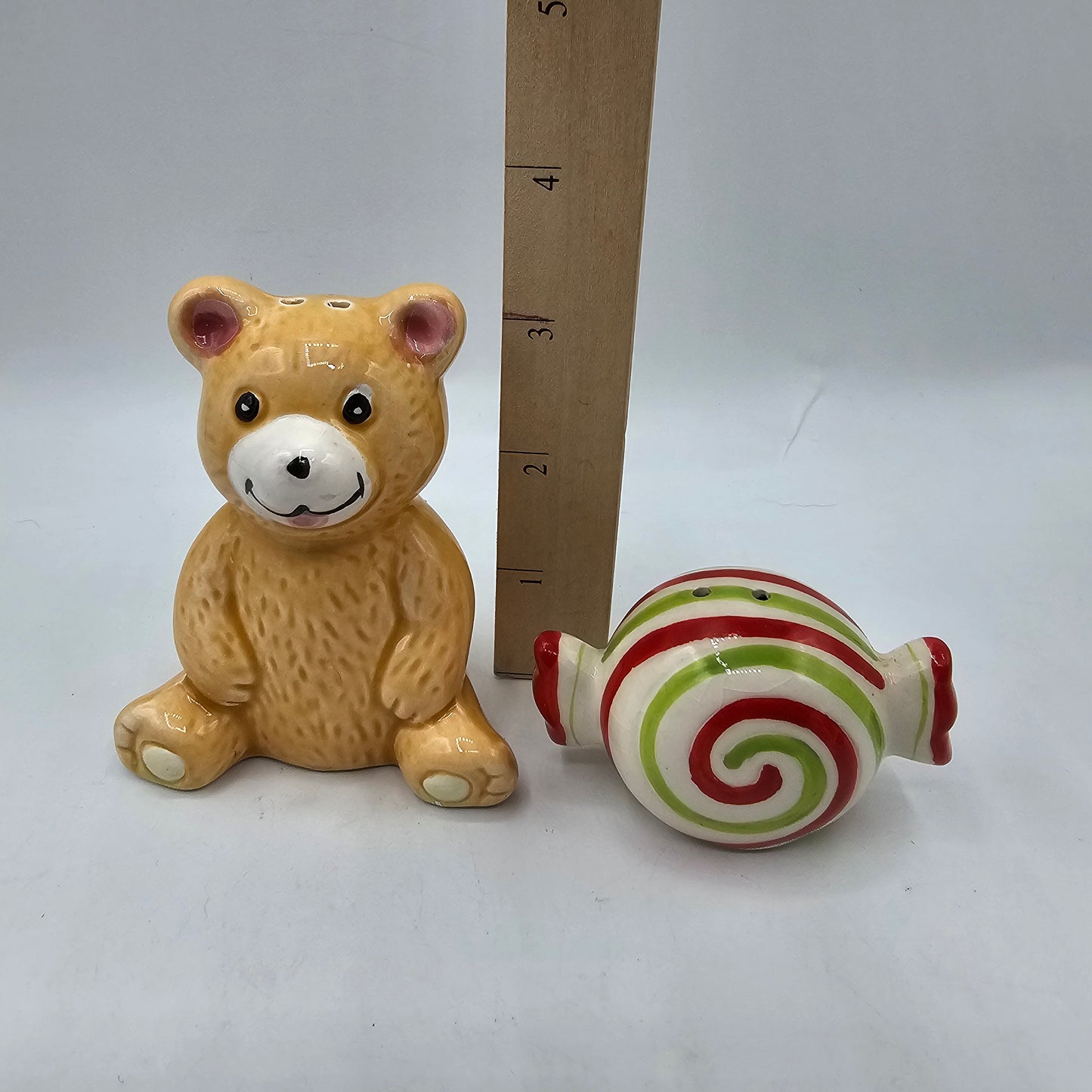 Ceramic Bear and Candy Salt and Pepper Shakers