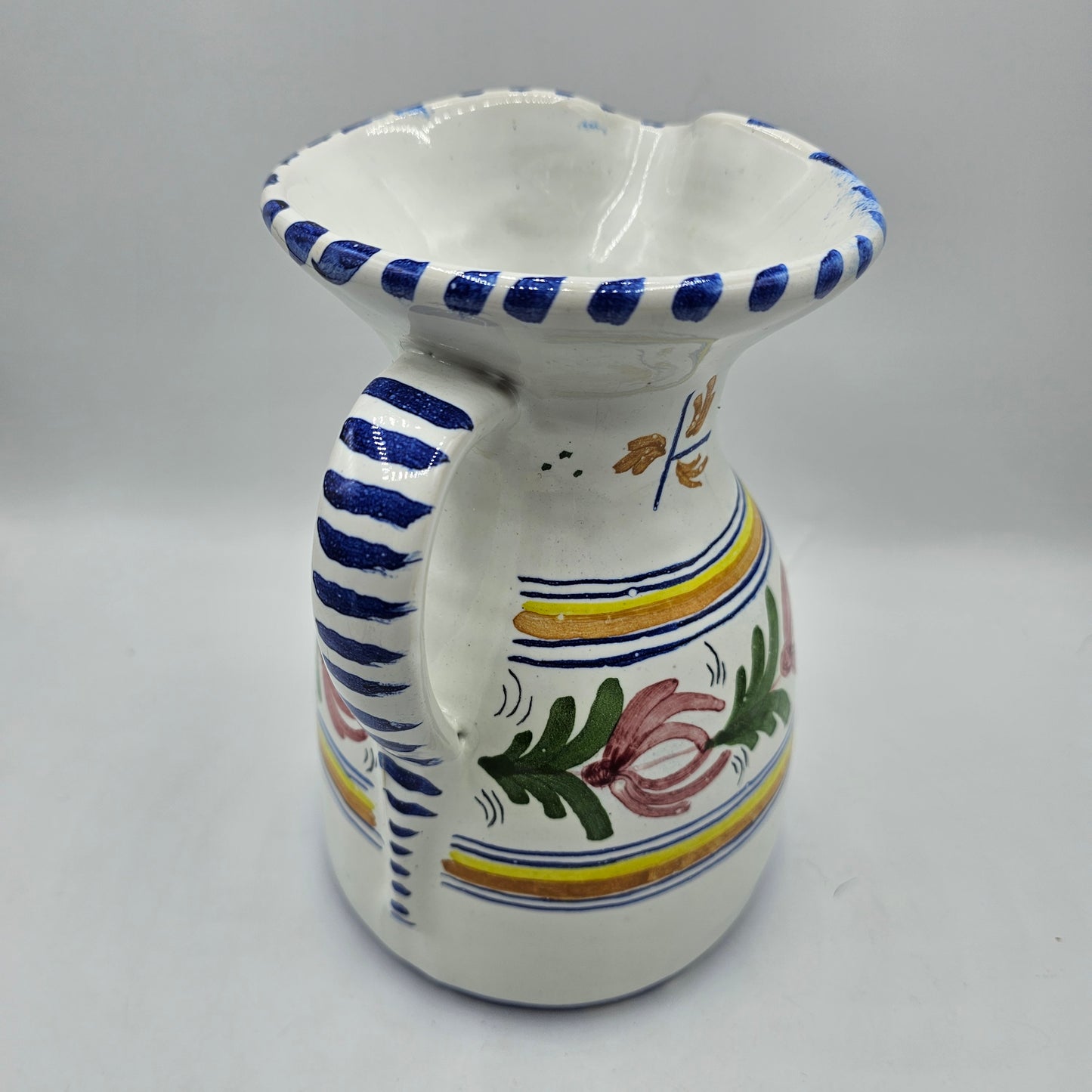 Hand Painted Talavera Mexican Pottery Pitcher